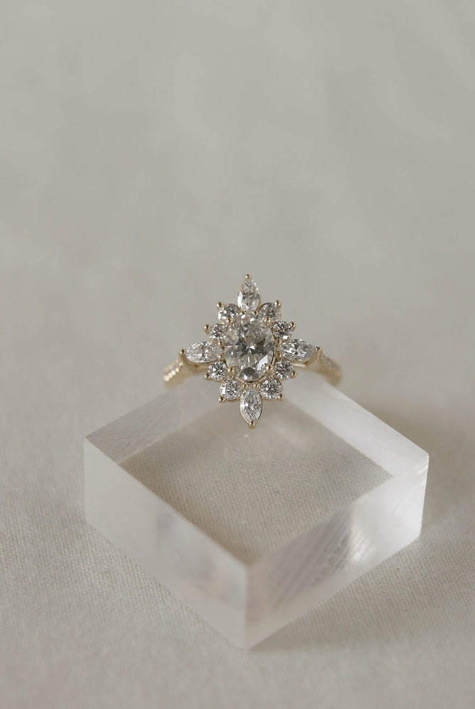 Moissanite Halo Ring