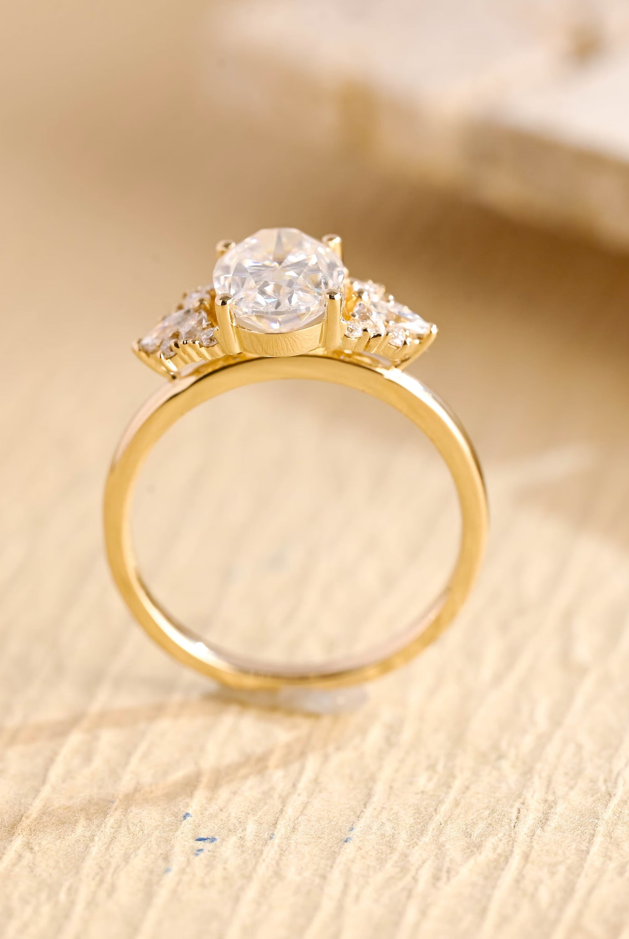 Modern Cluster Engagement Ring
