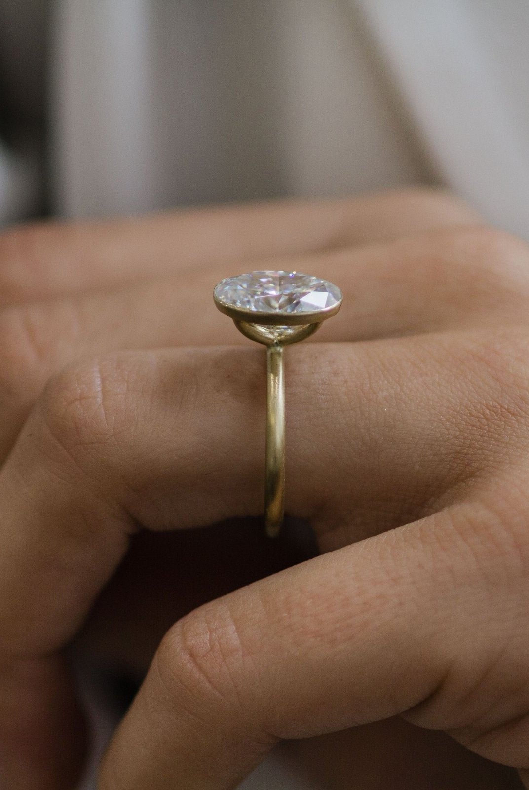 Modern Bezel Set Ring