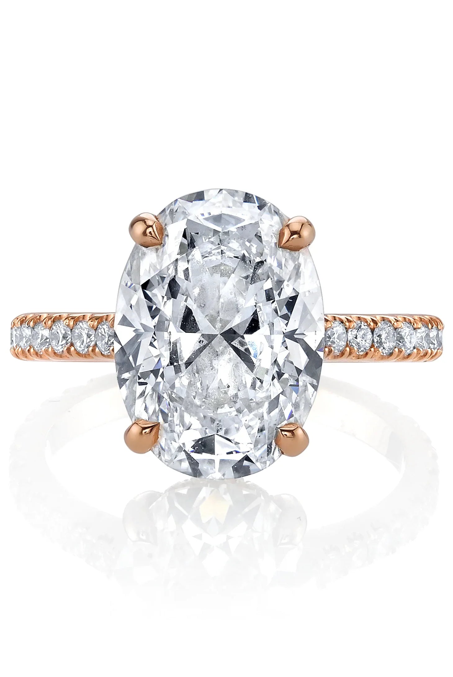 Pave Band Engagement Ring