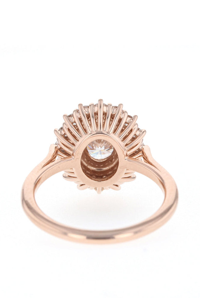 Sparkling Oval Moissanite Ring