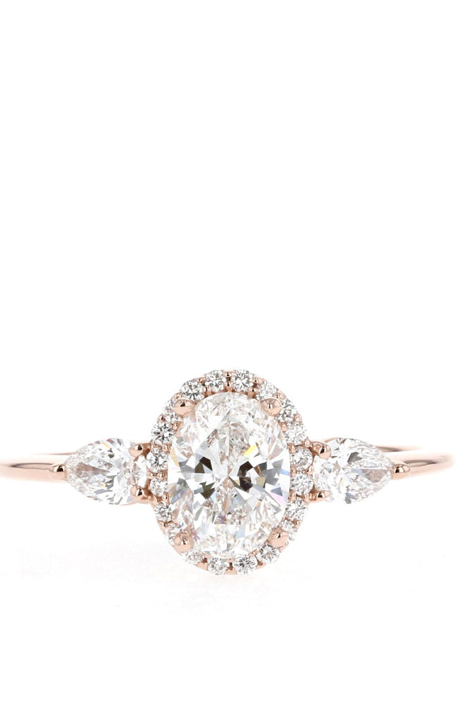 Moissanite Side Stone Ring