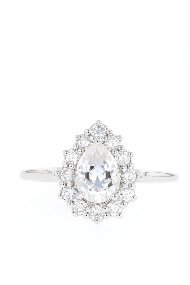 Pear Diamond Alternative Ring