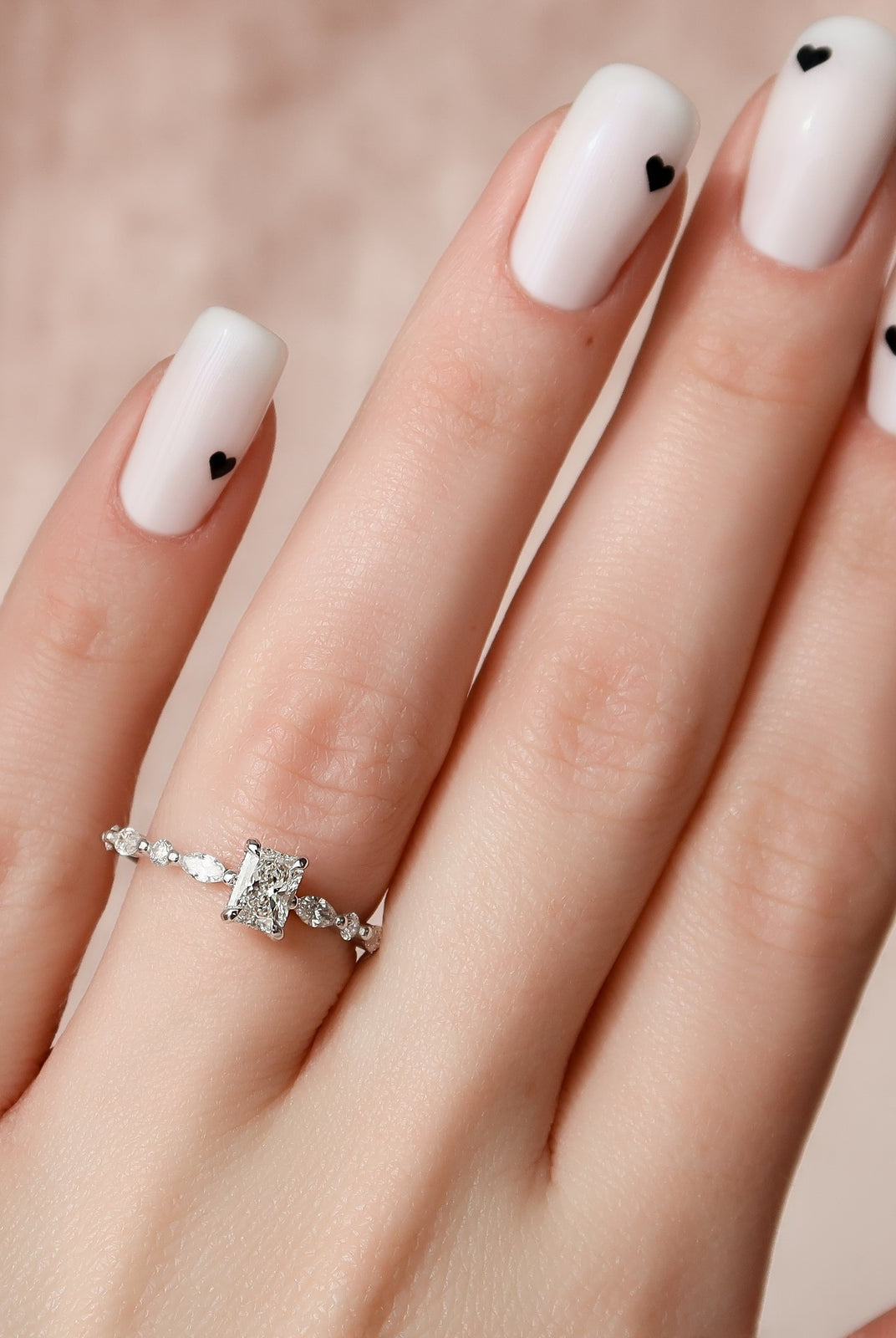 Affordable Radiant Moissanite Ring