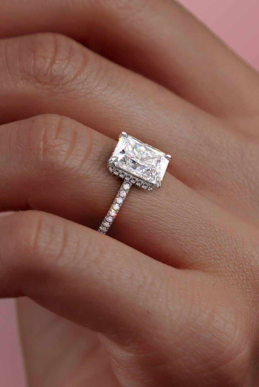 Luxury Moissanite Engagement Ring