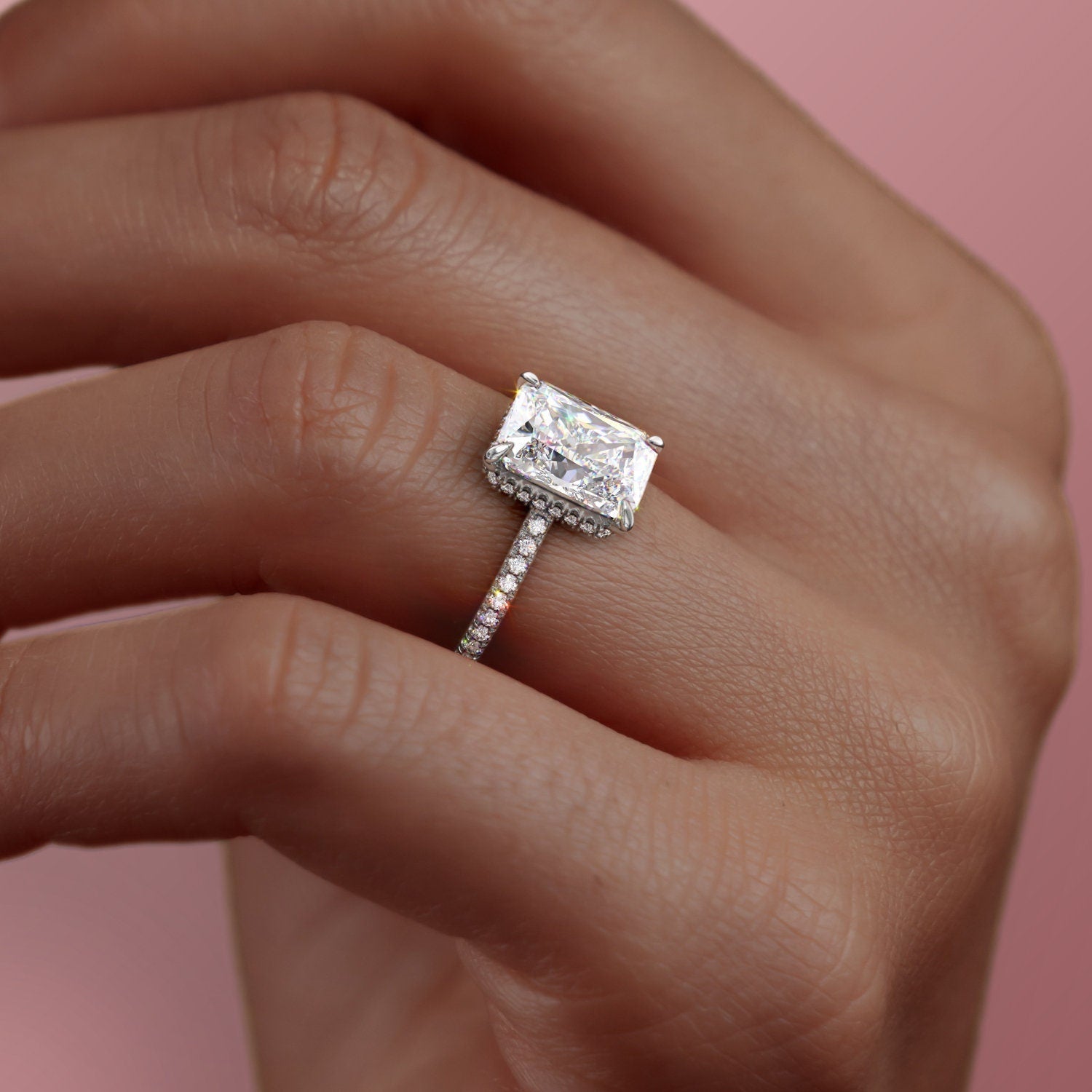 Luxury Moissanite Engagement Ring