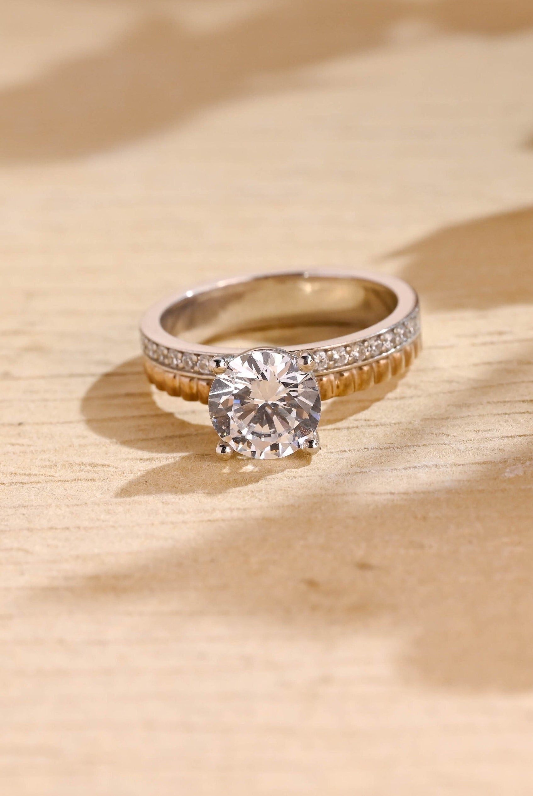 Buy Round Brilliant Pavé Moissanite Ring