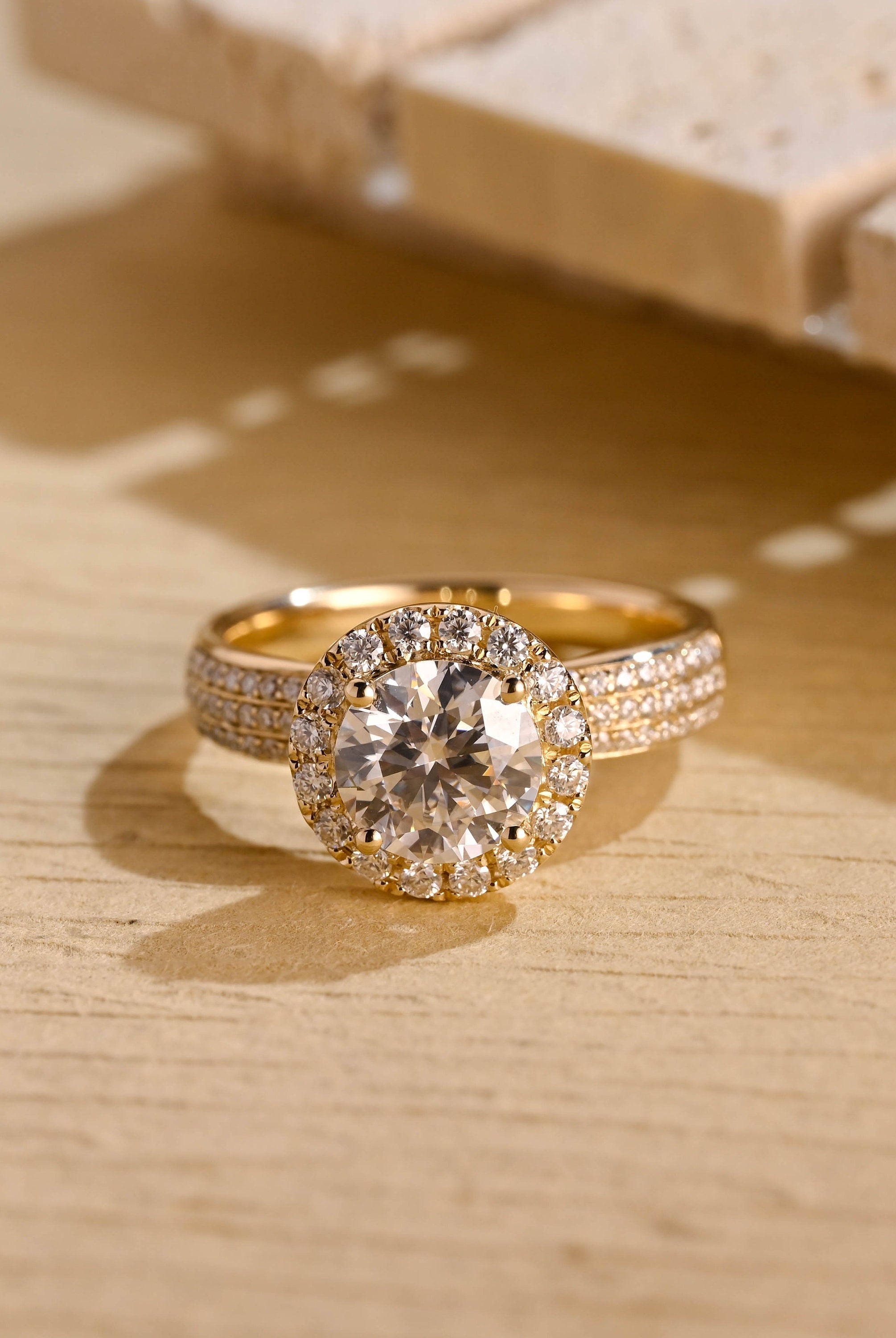 Round Halo Engagement Ring