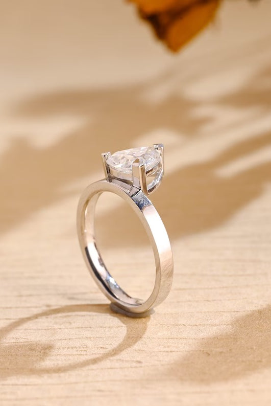 Unique Moissanite Engagement Ring