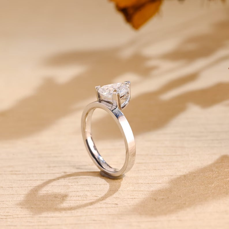 Unique Moissanite Engagement Ring