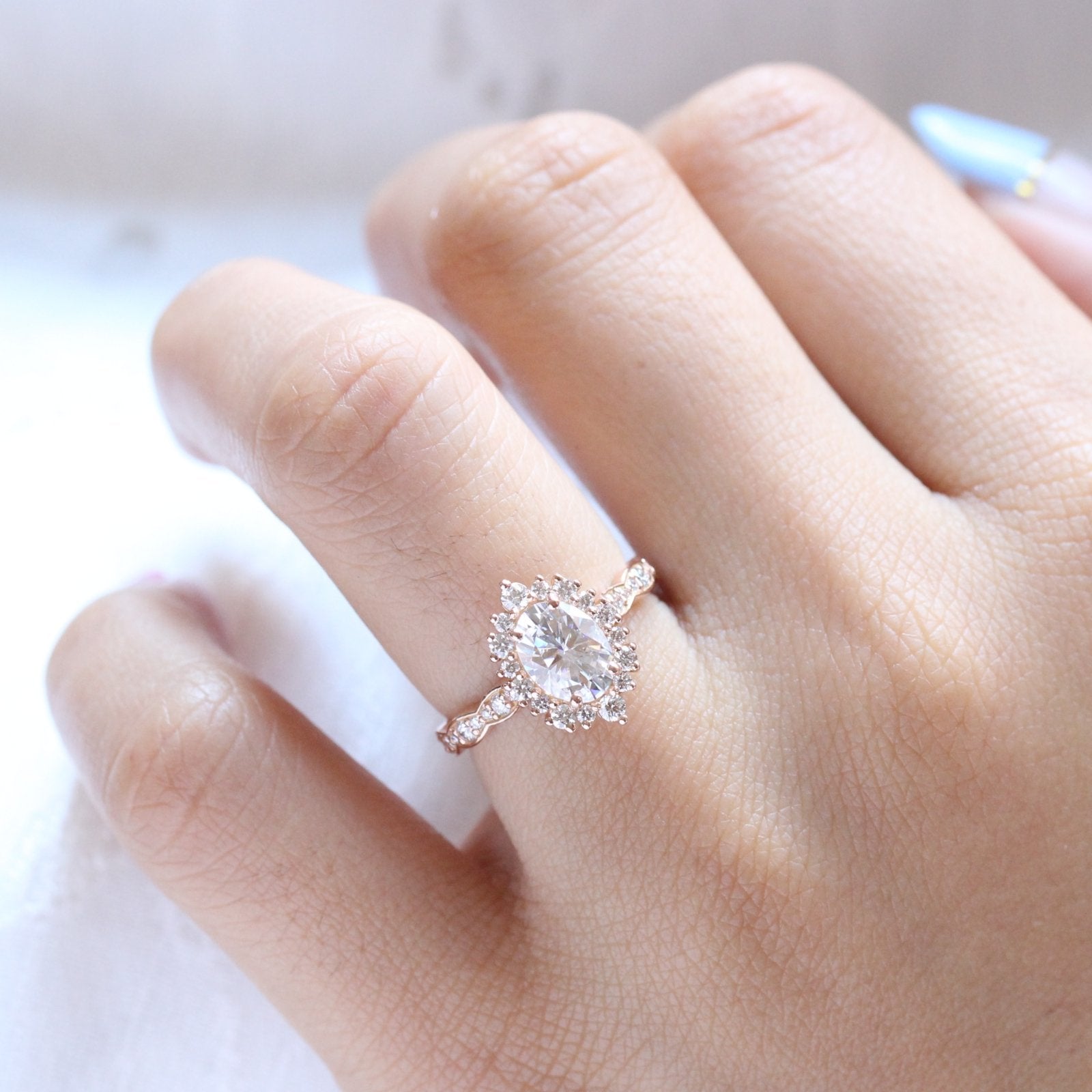 Pear Cut Moissanite Ring