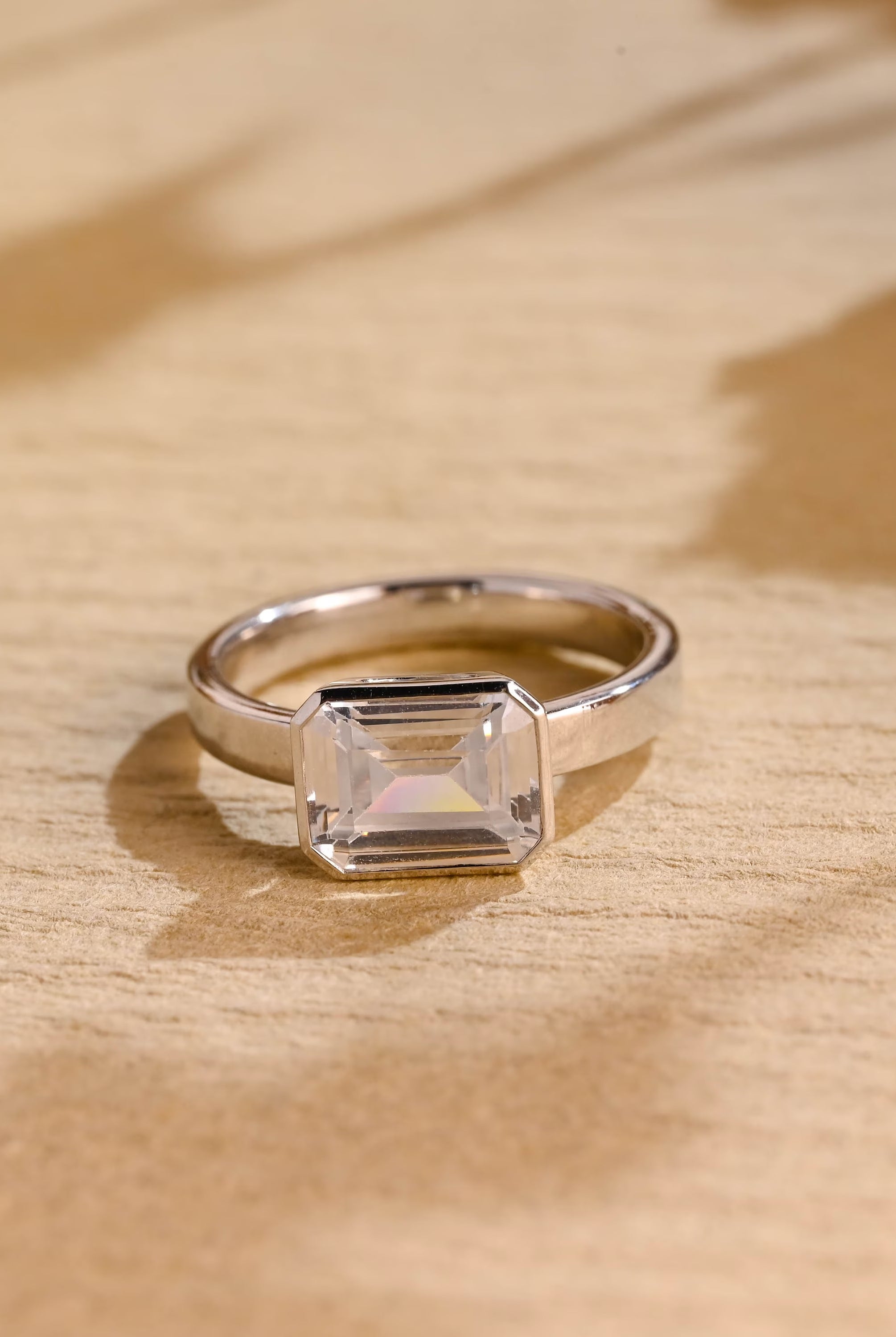 Shop Emerald Cut Moissanite Rings USA