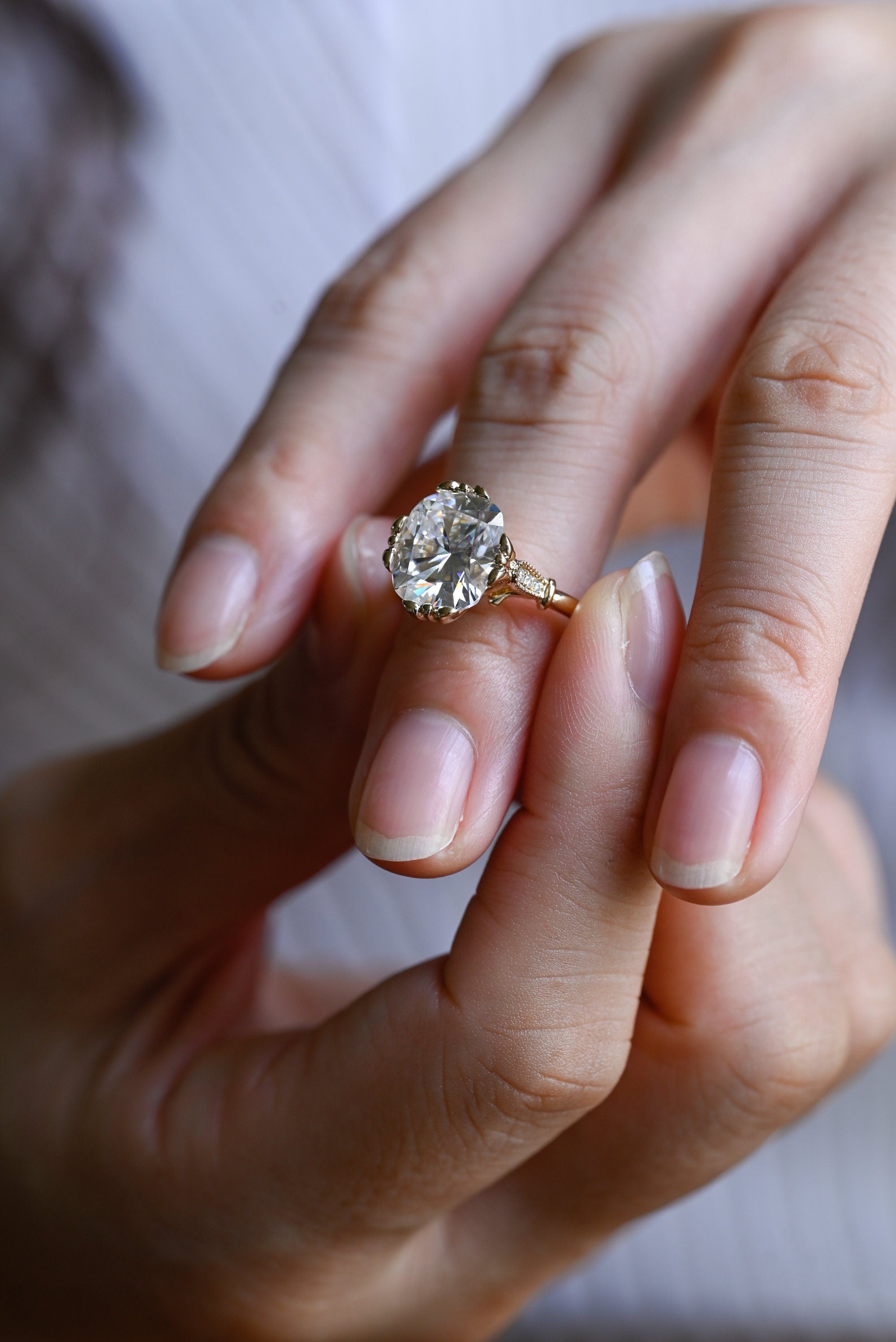 Buy Oval Cluster Engagement Ring