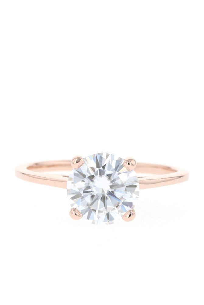 Vintage-inspired moissanite ring