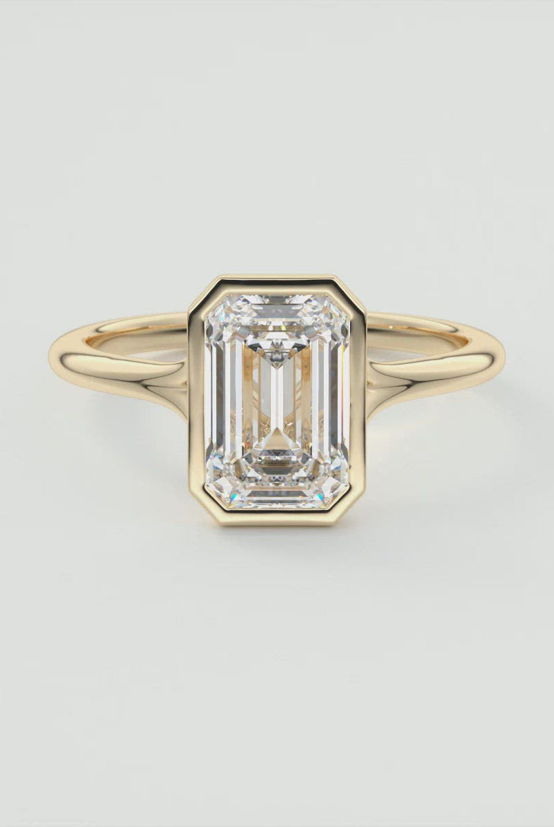 Bezel Set Moissanite Ring