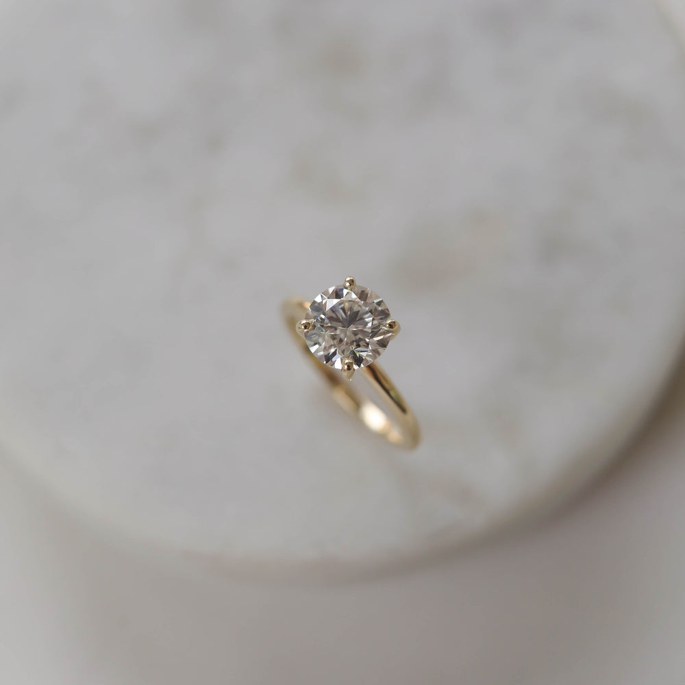 1.50CT Round Solitaire Moissanite Diamond Engagement Ring