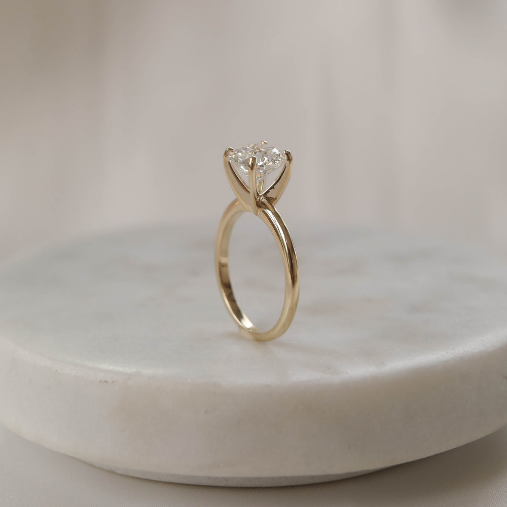 1.50CT Round Solitaire Moissanite Diamond Engagement Ring