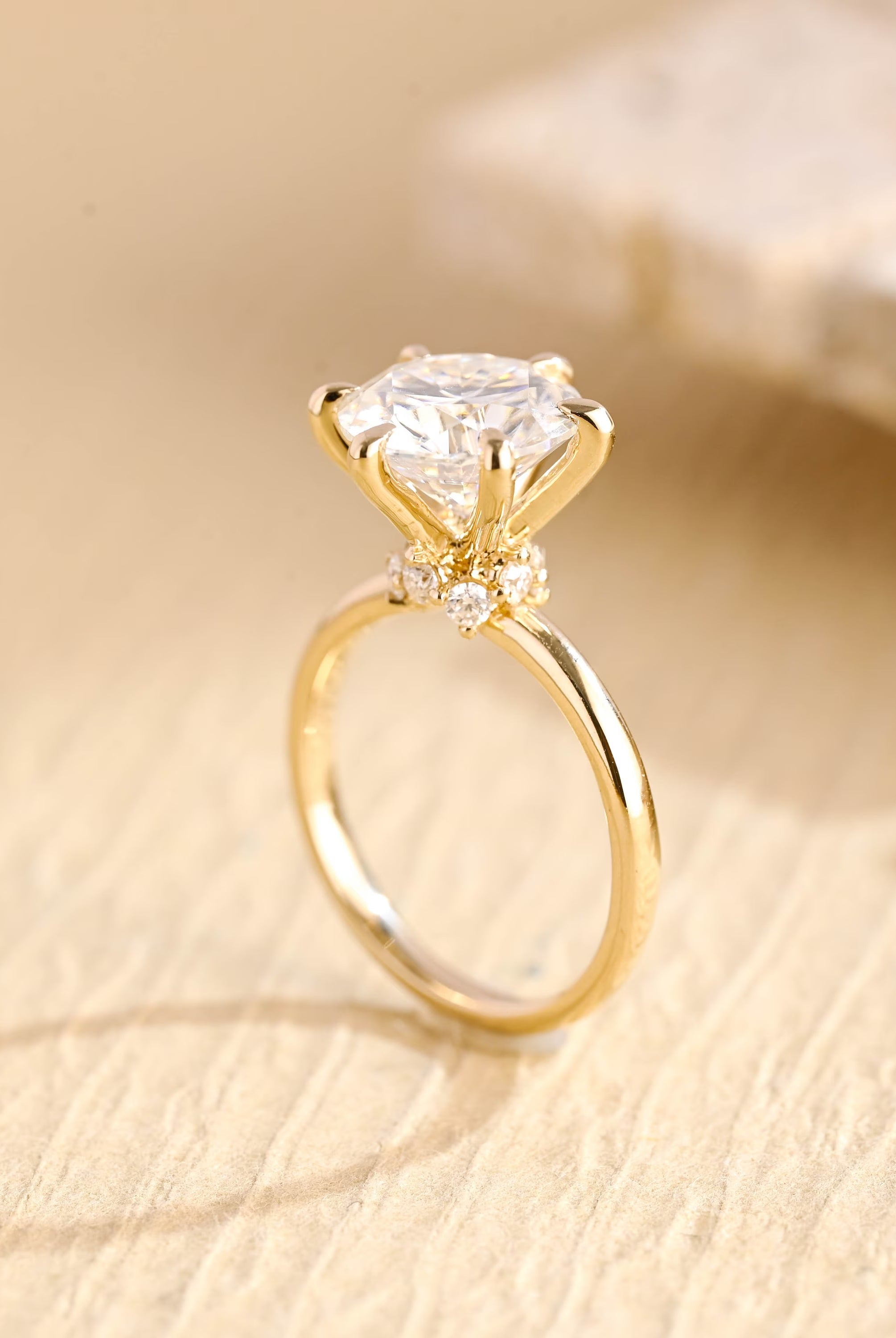 Moissanite Diamond Engagement Ring