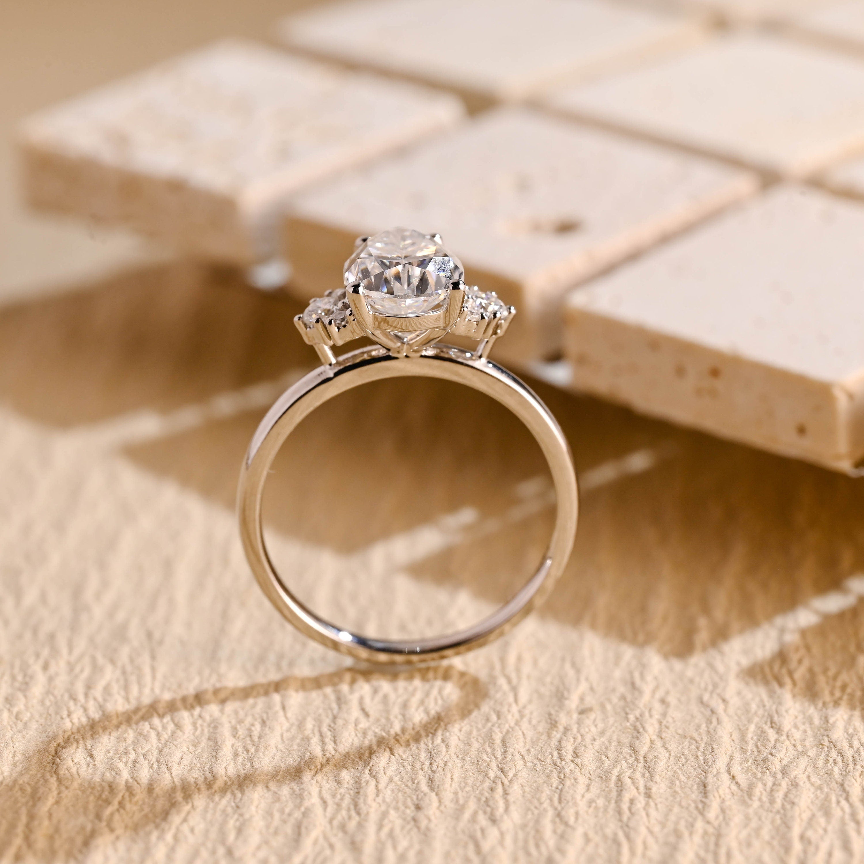 halo style cluster pear engagement ring alternative