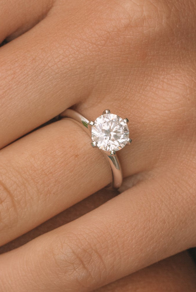 White Gold Moissanite Ring