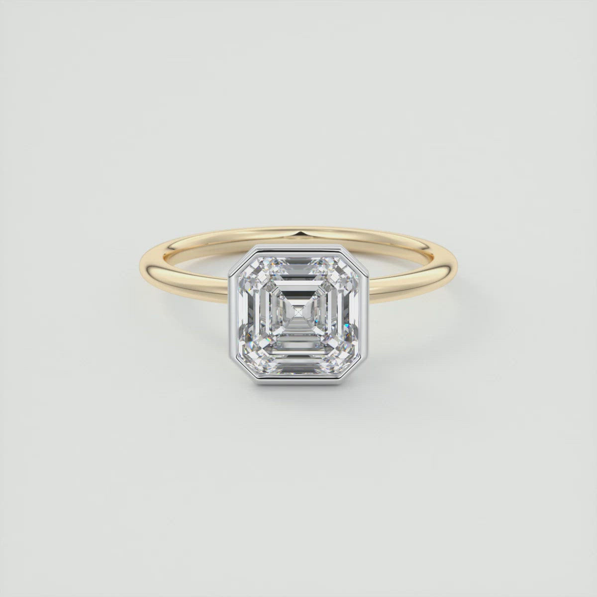 Step Cut Moissanite Ring