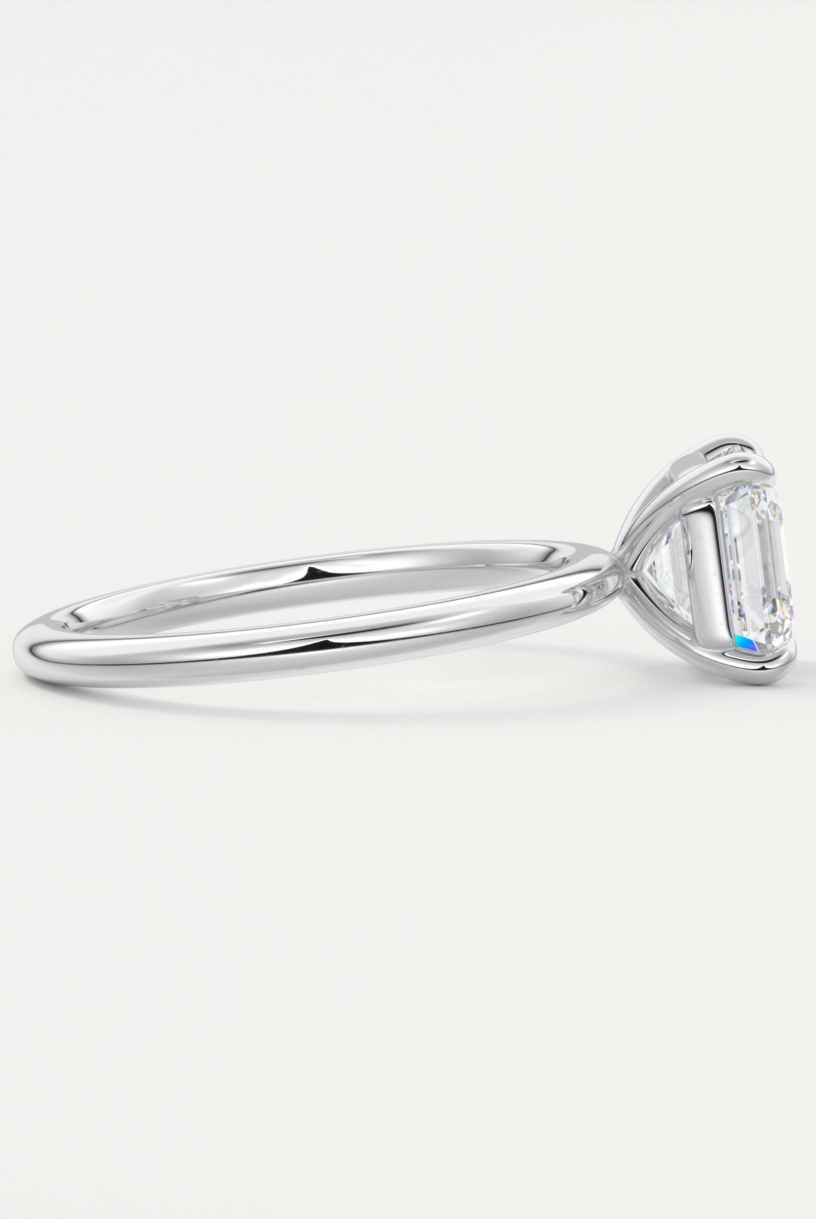 Asscher Shape Diamond Ring
