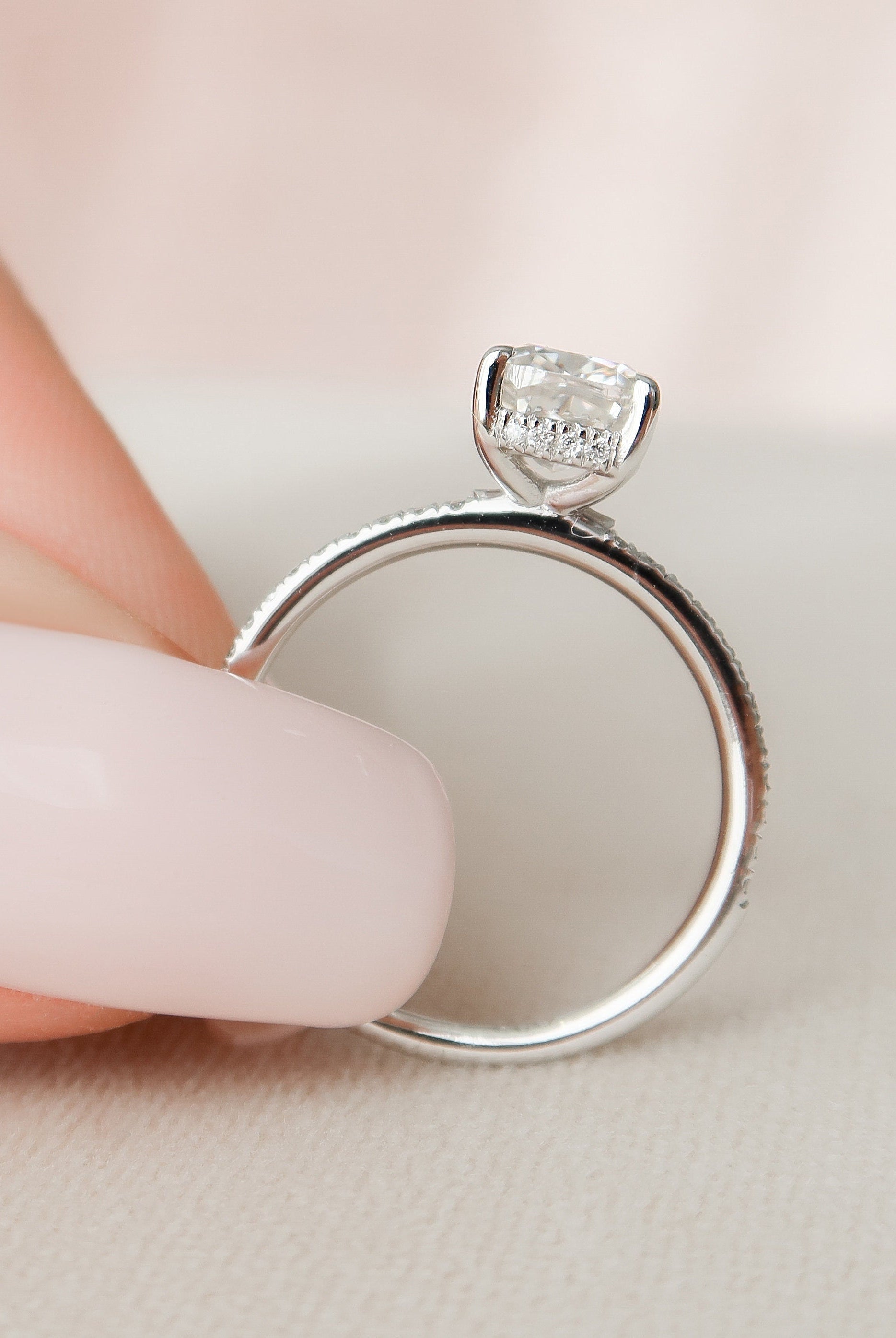 Diamond Accent Moissanite Ring
