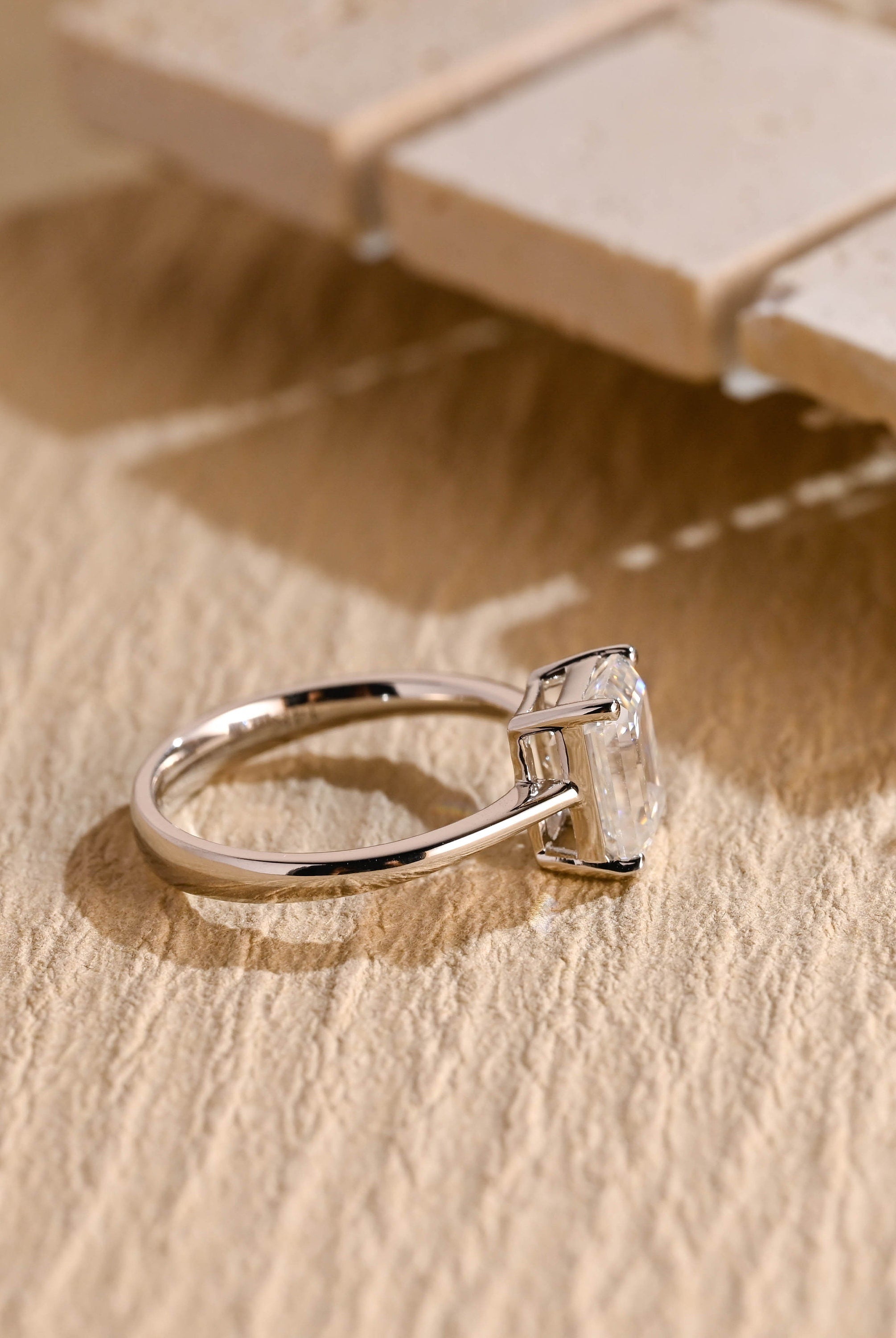 Diamond Solitaire Moissanite Ring