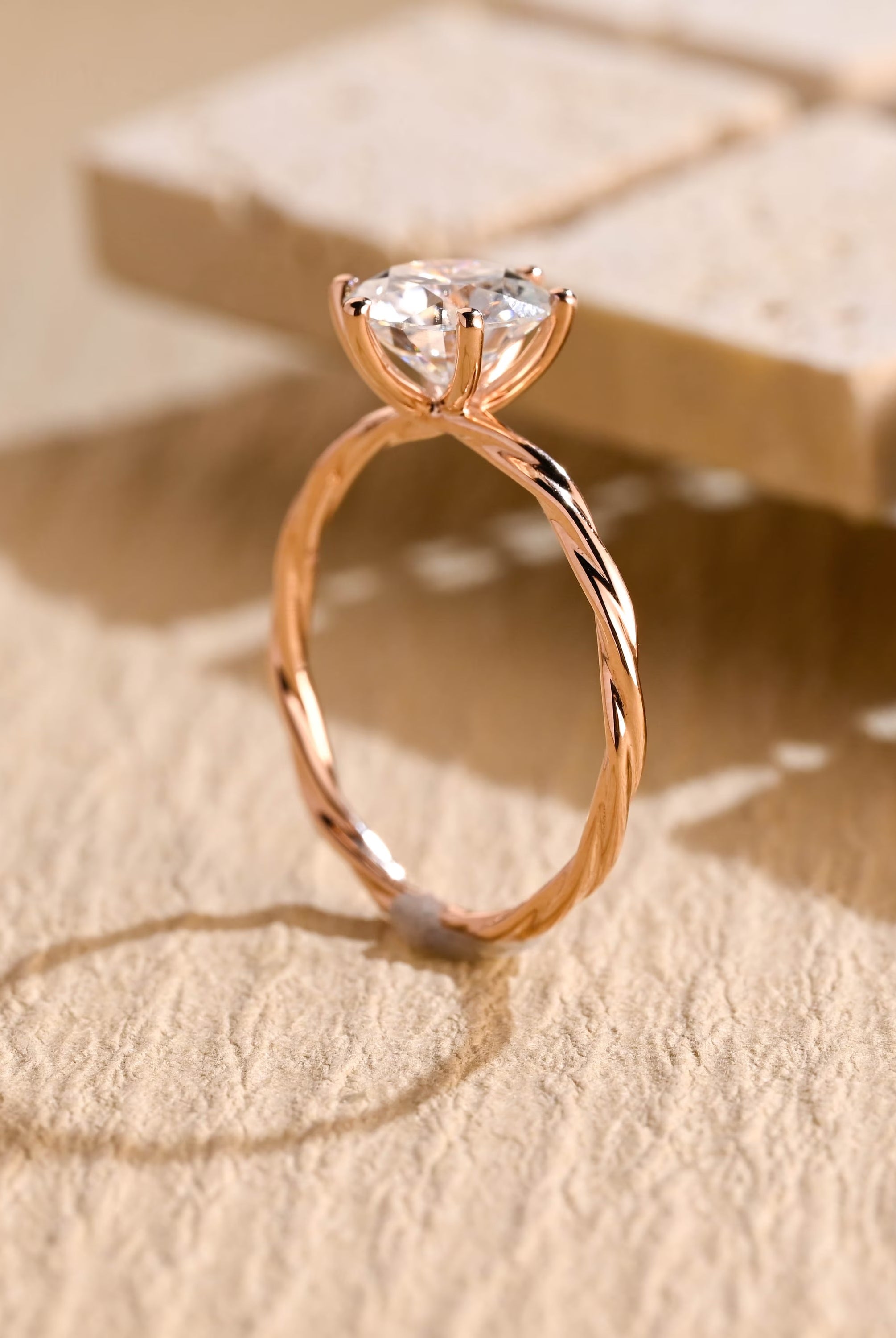 Moissanite Diamond Engagement Ring