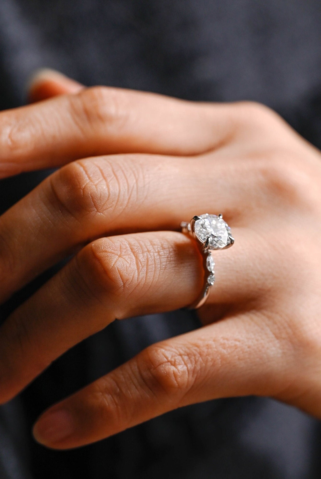 White Gold Moissanite Ring