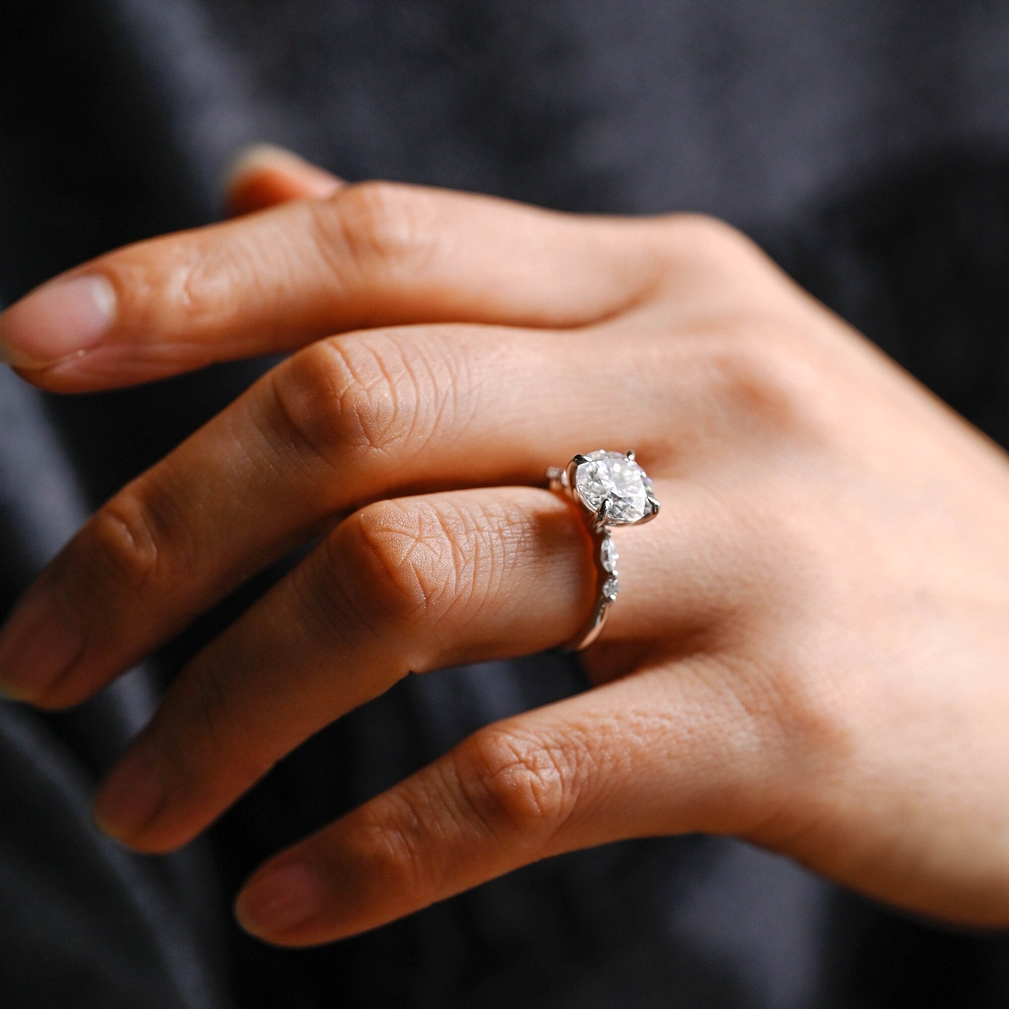 White Gold Moissanite Ring