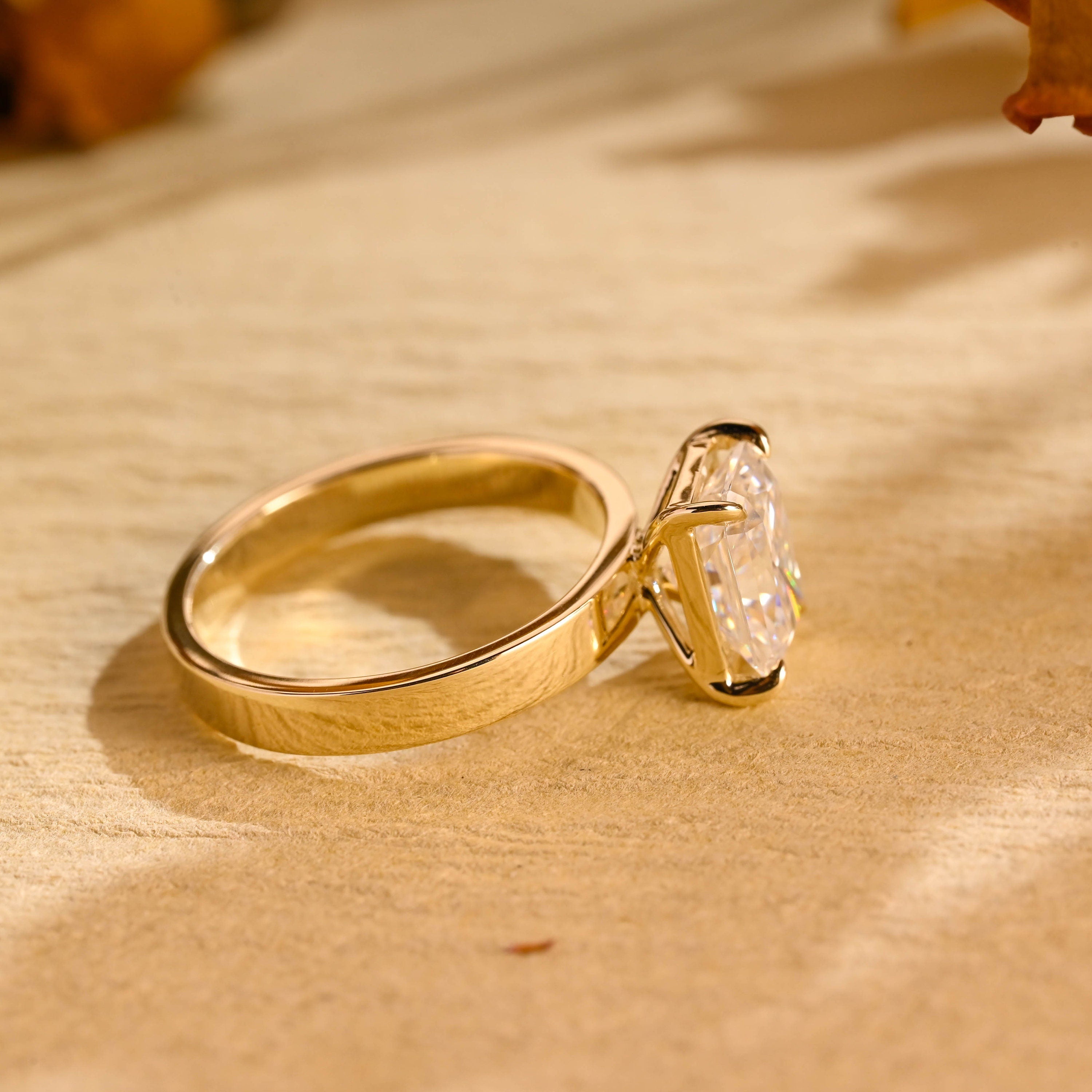 lab diamond alternative solitaire engagement ring