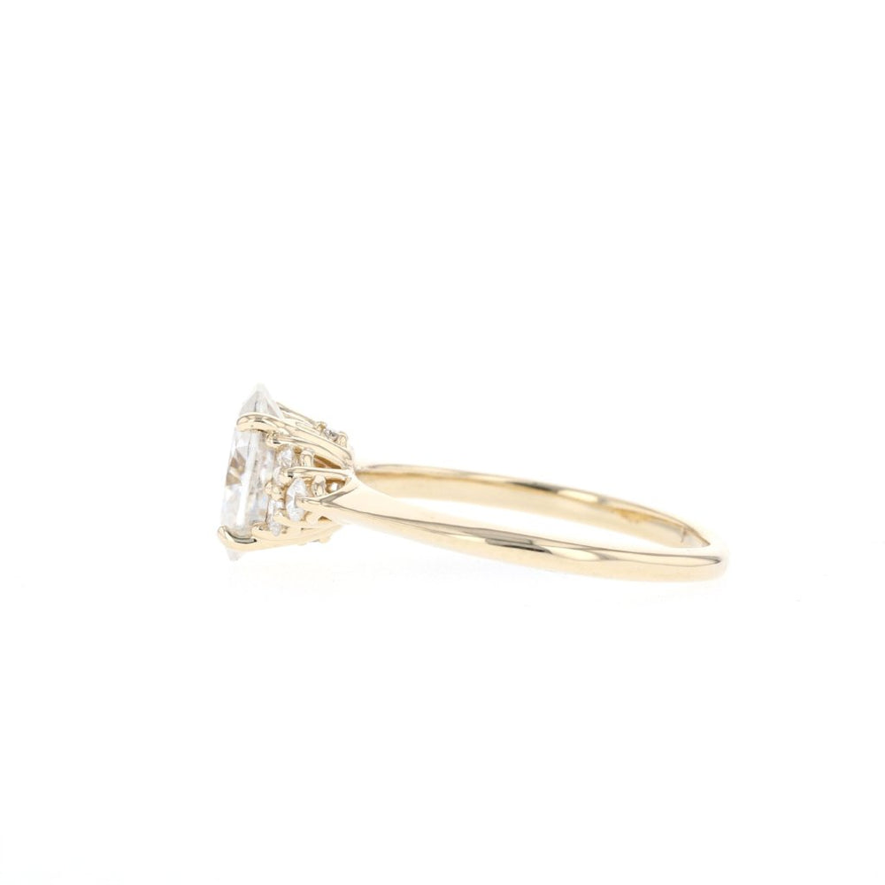 Cluster Moissanite Engagement Ring