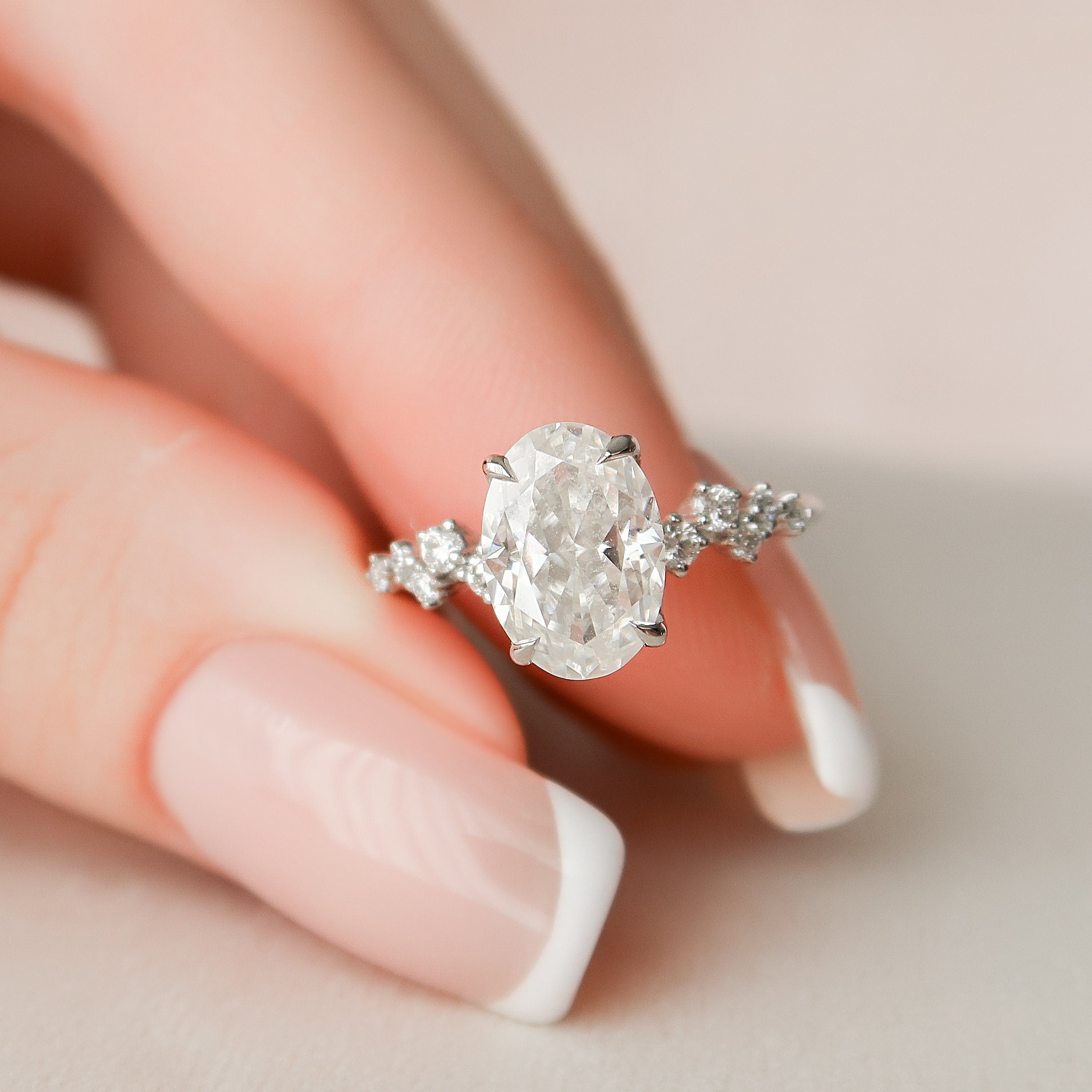 Halo Moissanite Ring