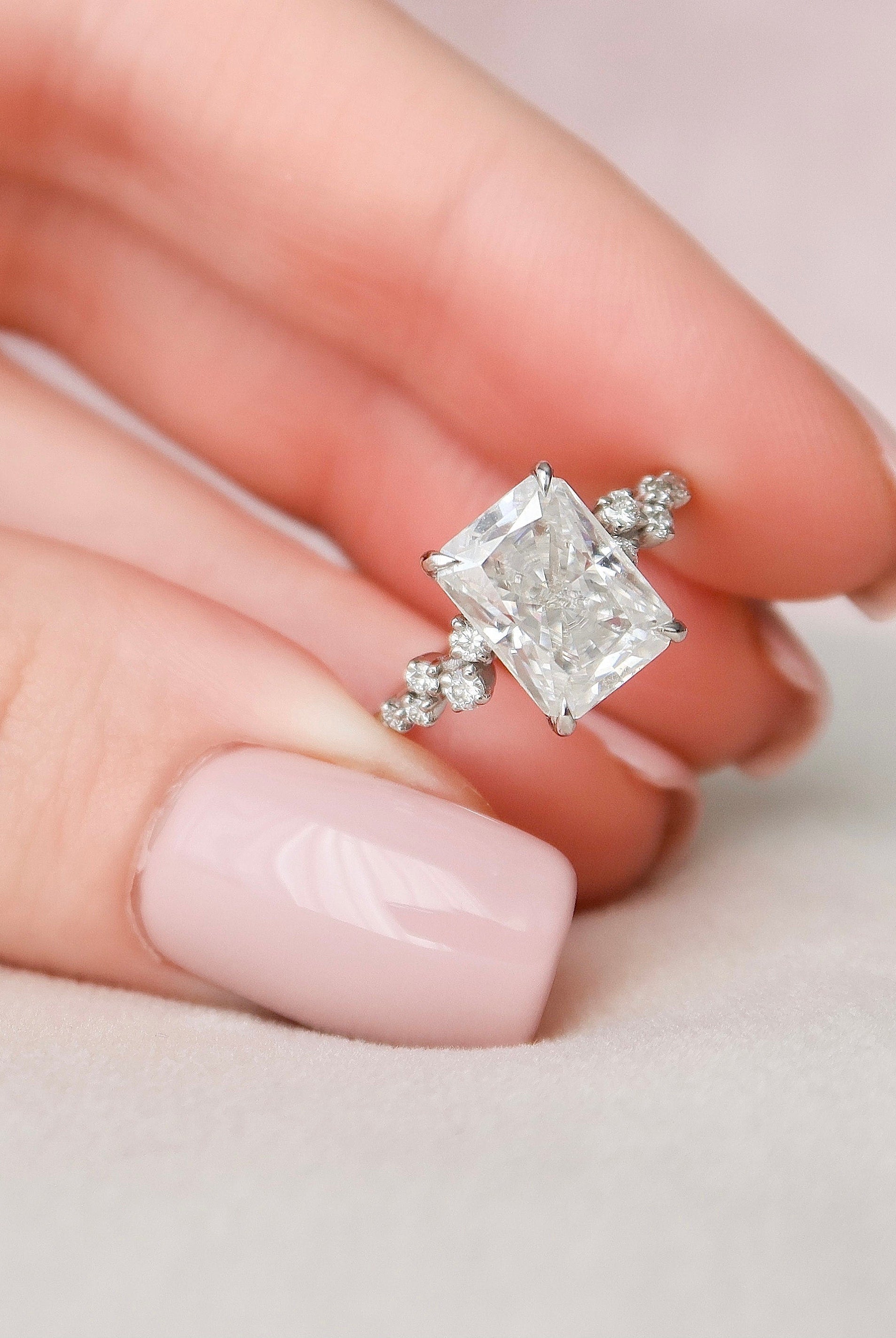 Hidden Halo Engagement Ring