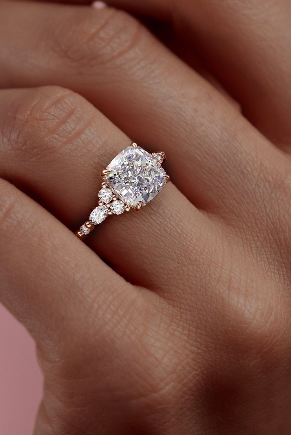 2-15-ct-cushion-cut-cluster-style-moissanite-engagement-ring
