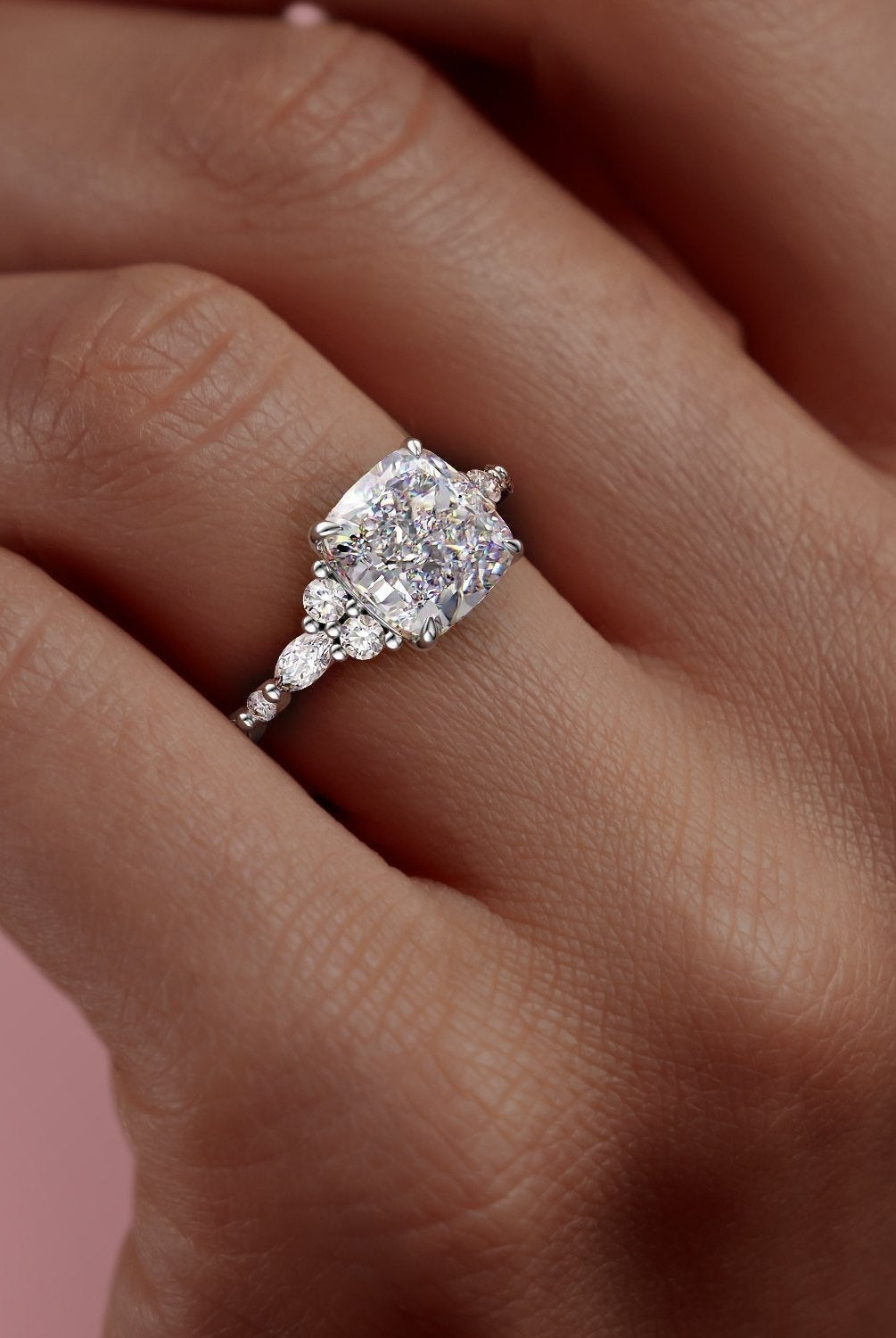 2-15-ct-cushion-cut-cluster-style-moissanite-engagement-ring