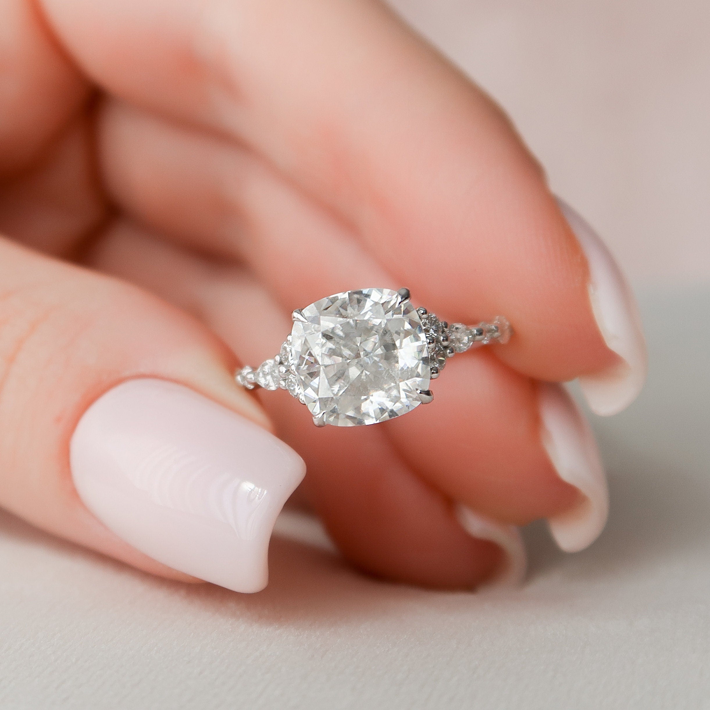 Cluster Moissanite Ring