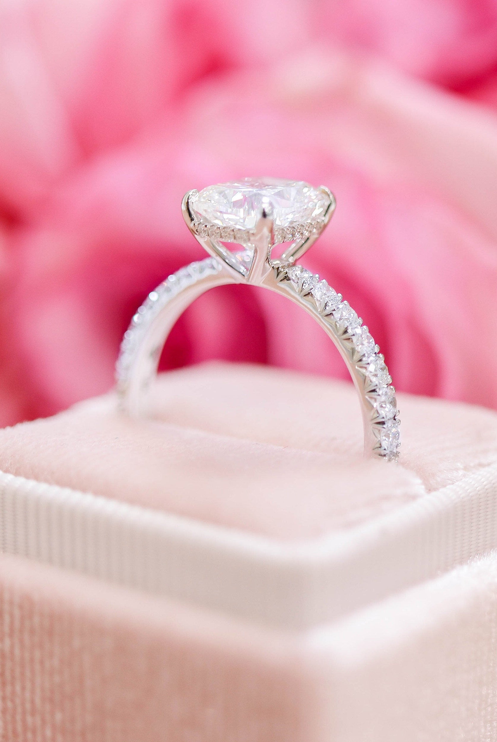 Pave Diamond Engagement Ring