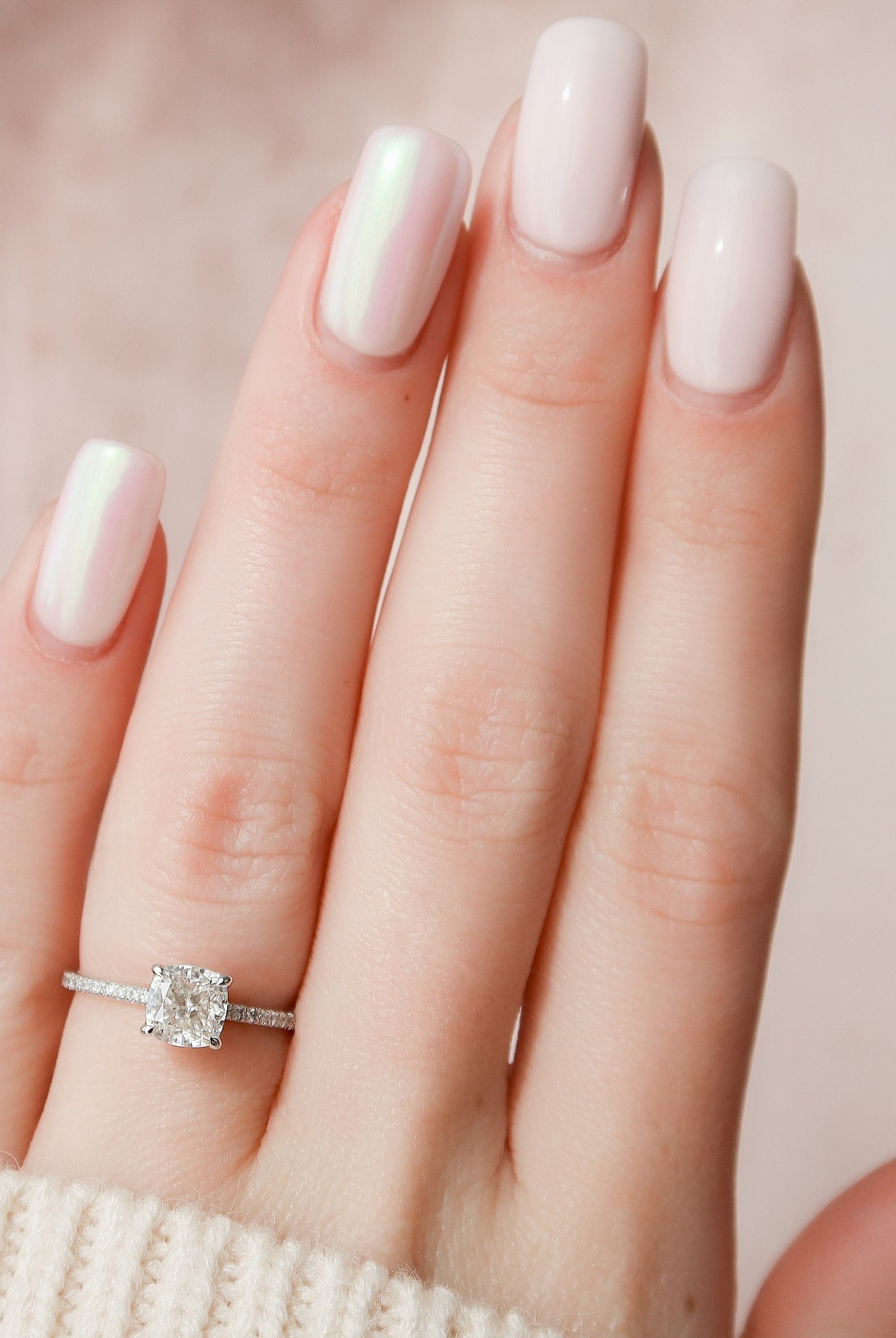Hidden Halo Engagement Ring