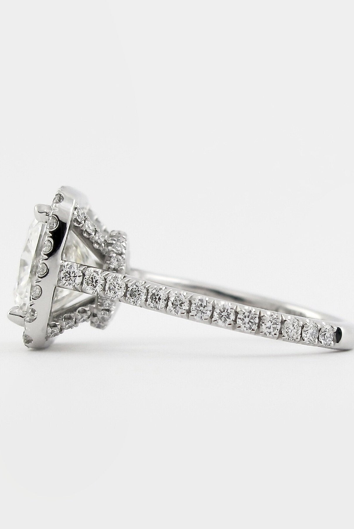 14K White Gold Moissanite Ring
