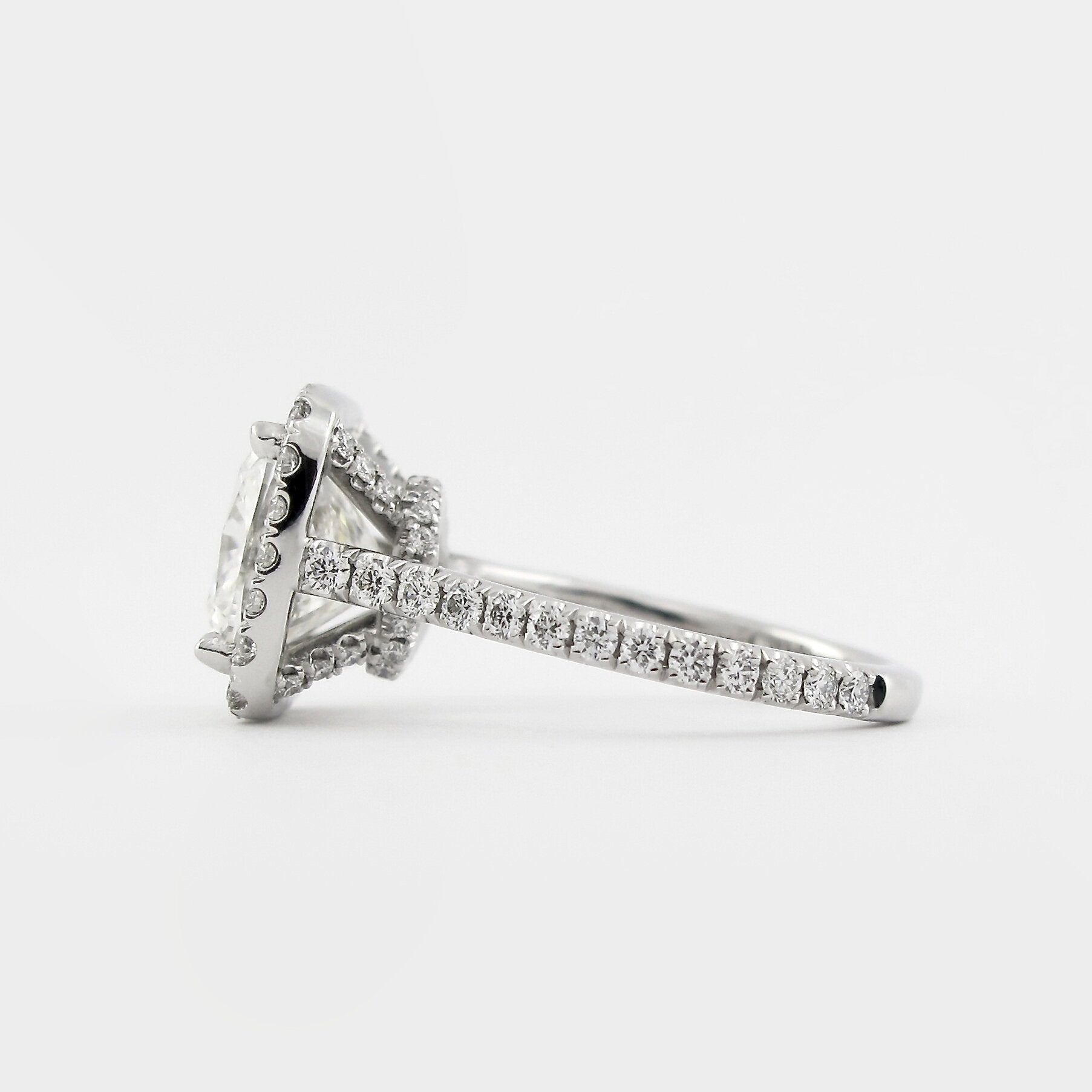 14K White Gold Moissanite Ring