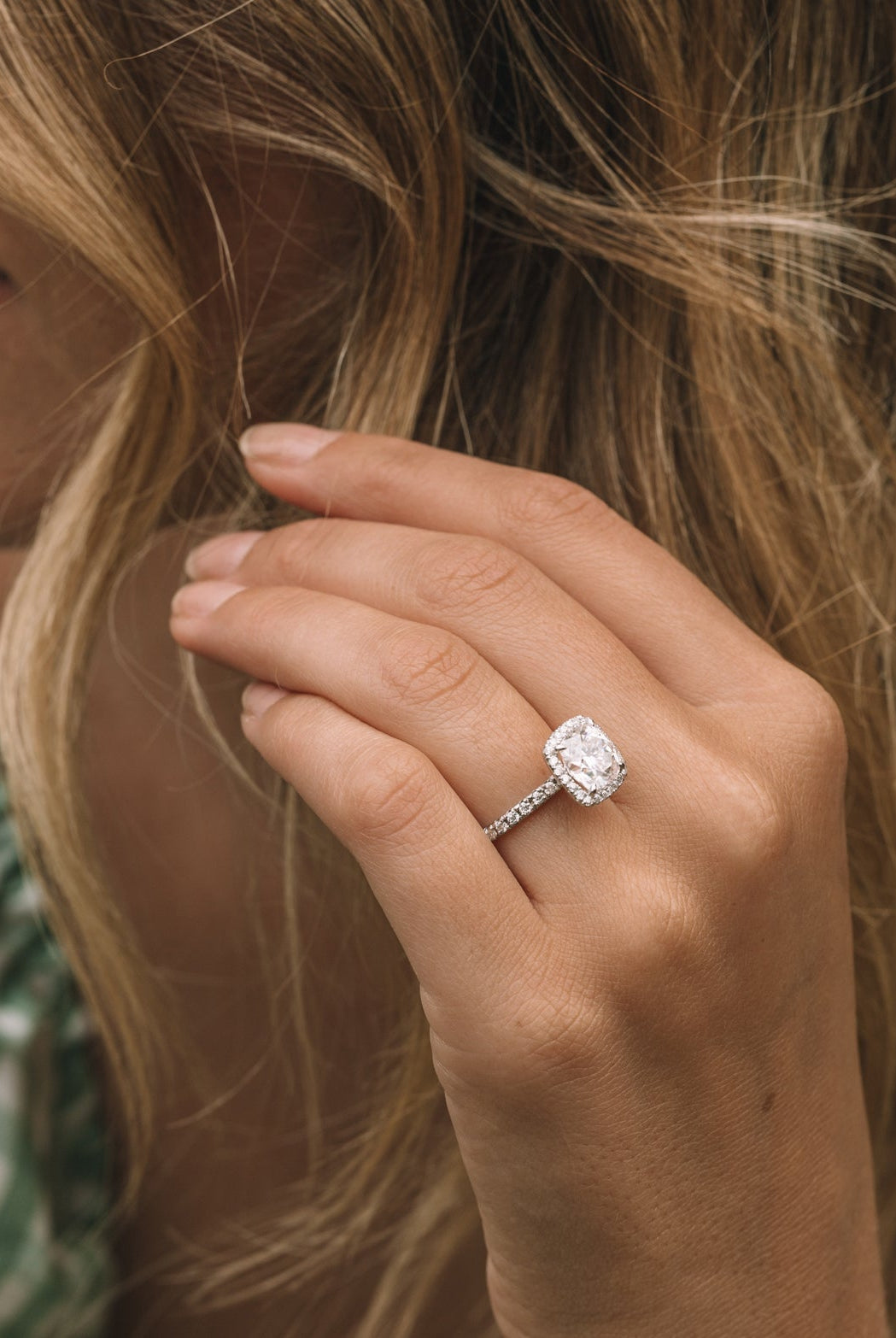 14K White Gold Moissanite Ring