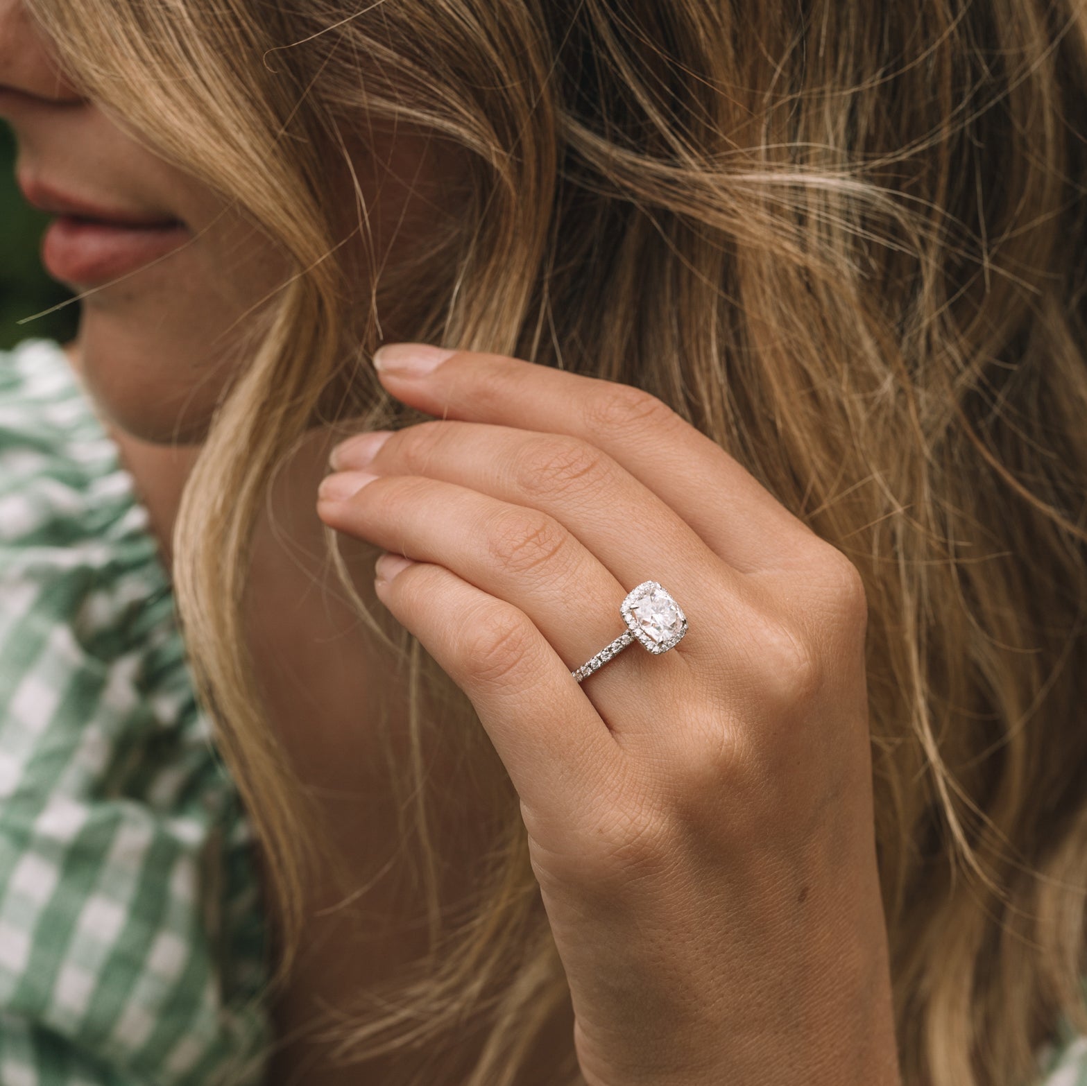 14K White Gold Moissanite Ring