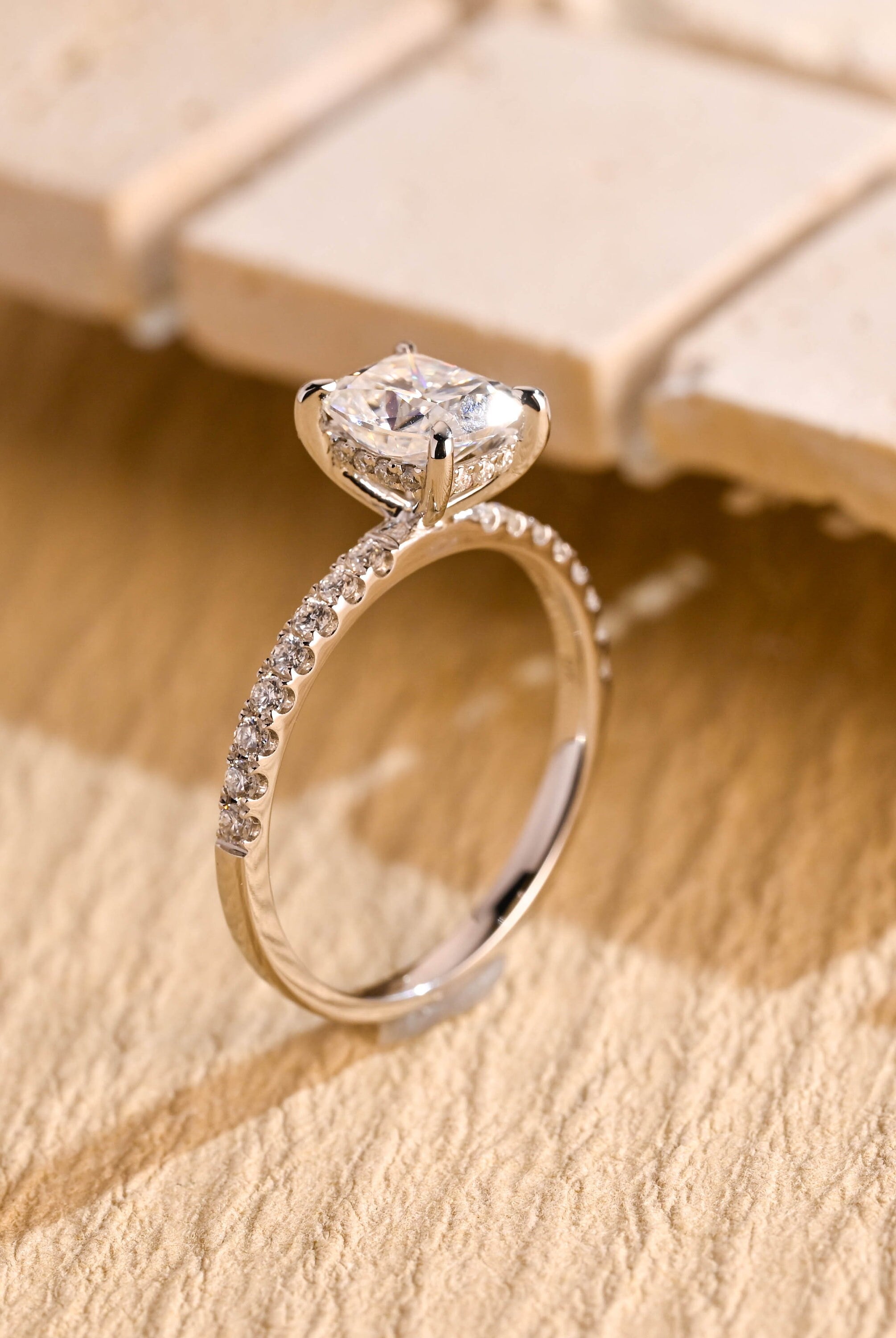 Luxury Moissanite Engagement Ring