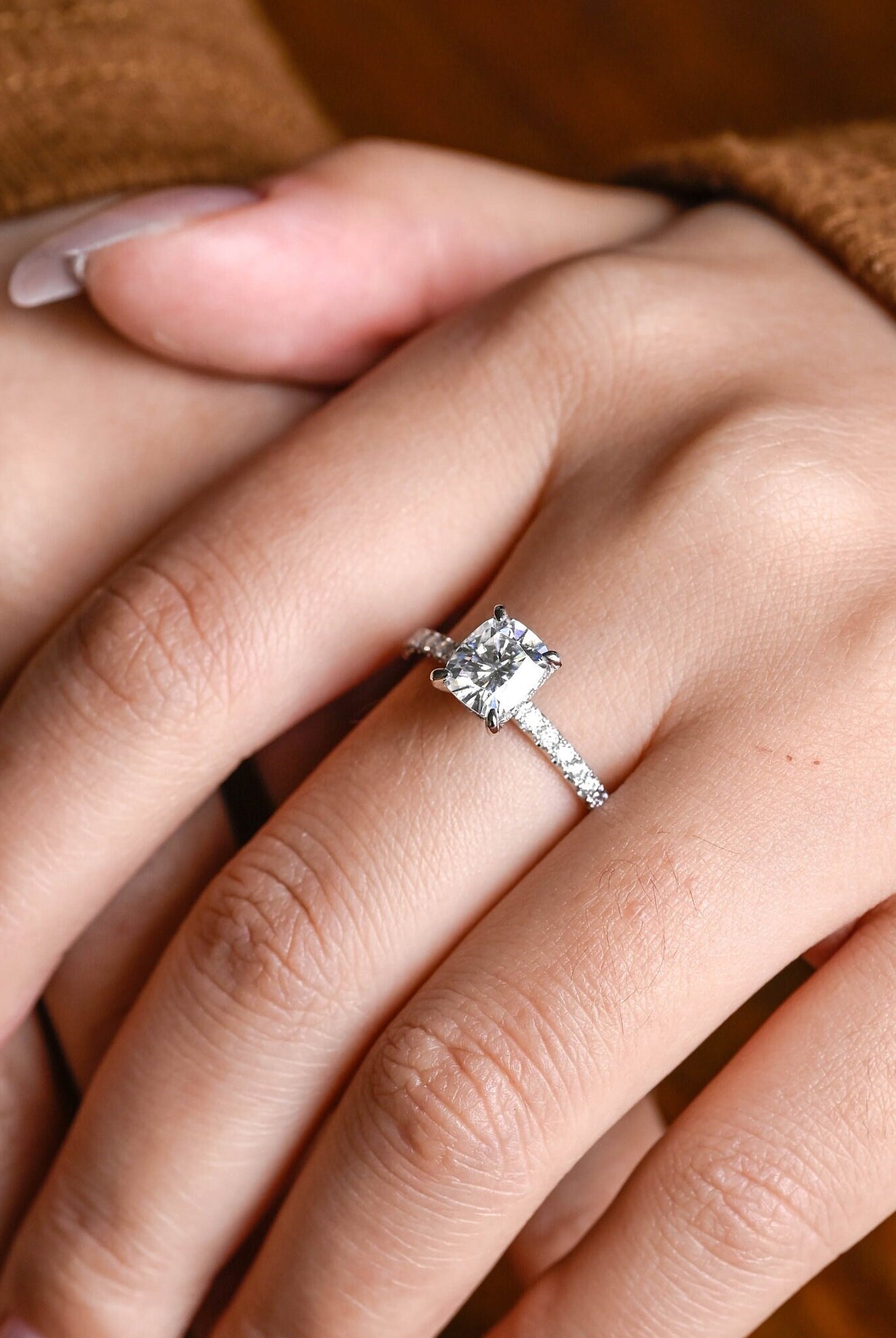 Luxury Moissanite Engagement Ring