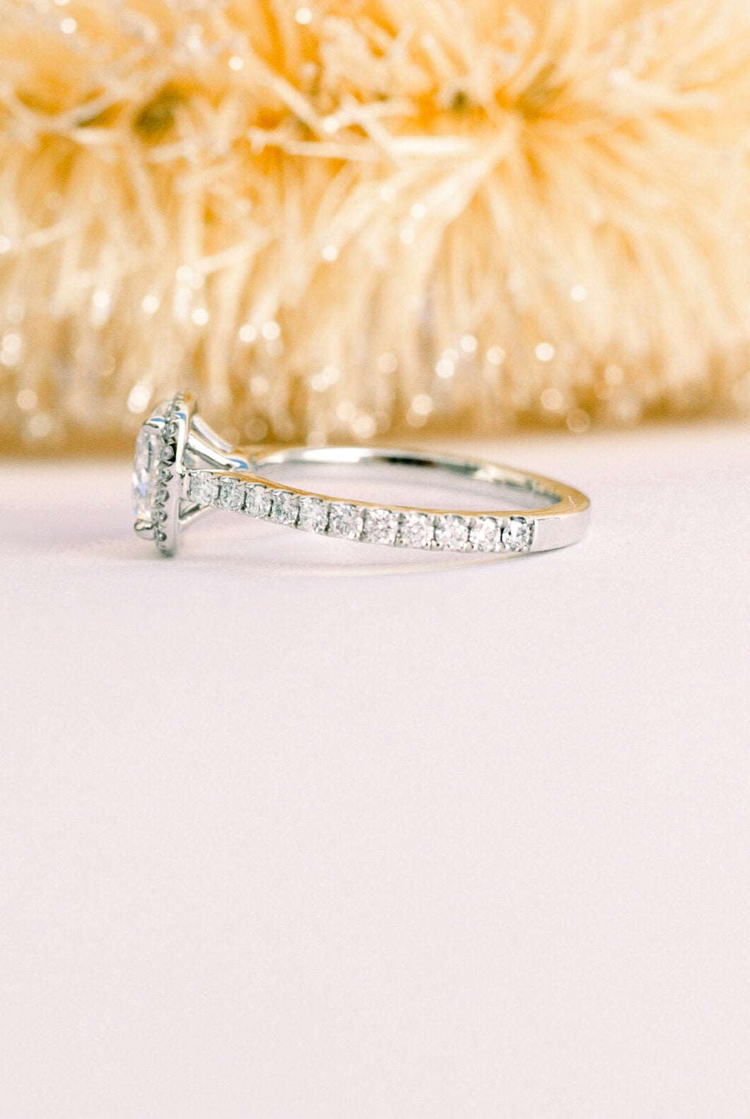 Cushion Moissanite Engagement Ring