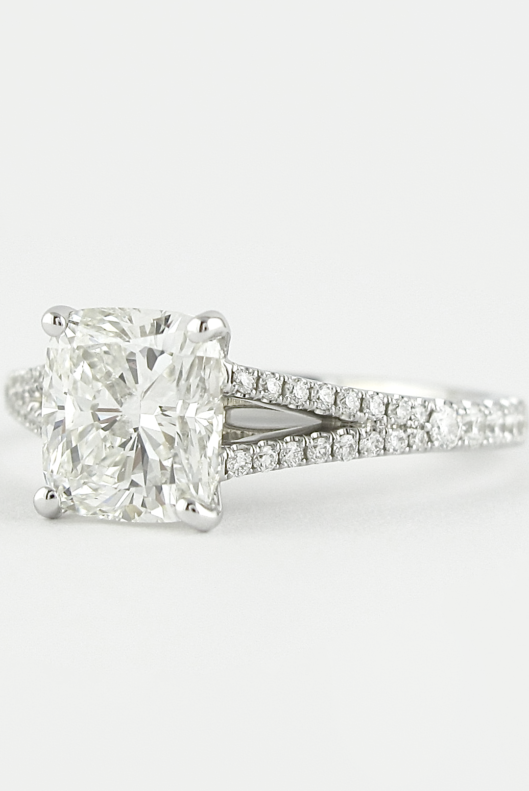 Split Shank Moissanite Ring