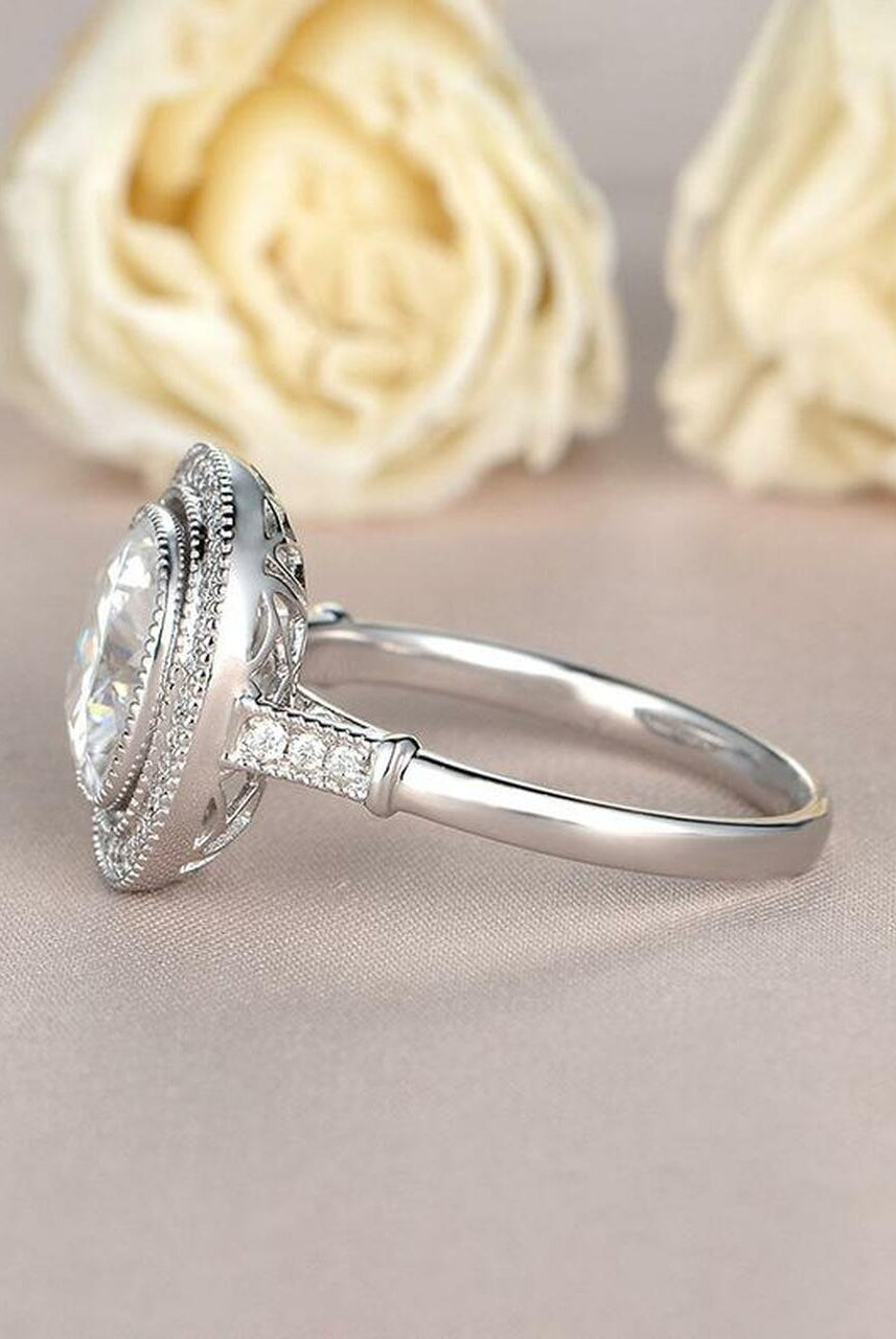 Cushion Moissanite Engagement Ring