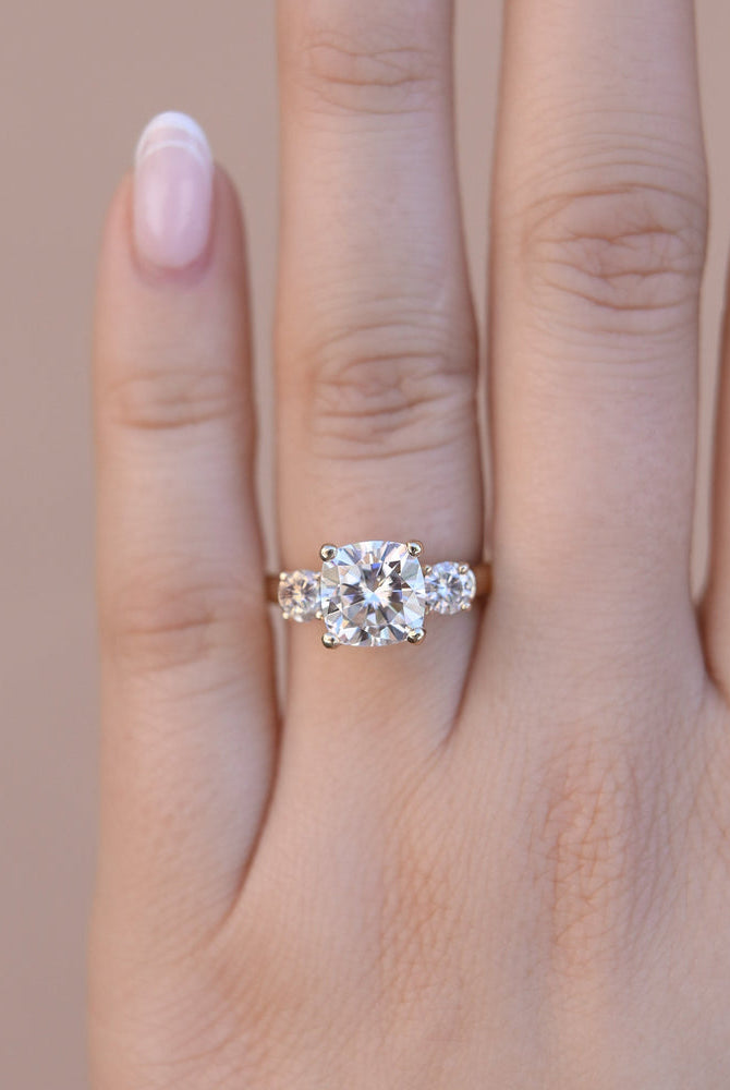 Three Stone Moissanite Ring